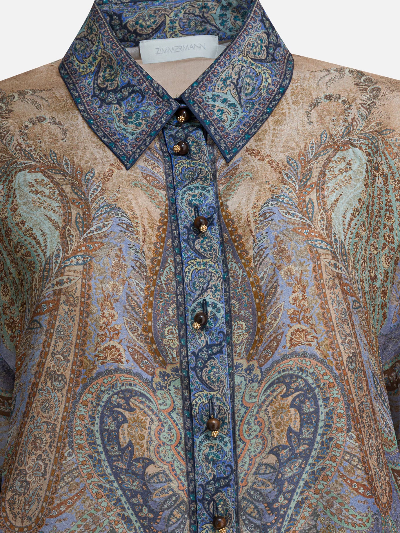 Casual shirts Paisley  Light blue - Zimmermann Women | PDP | VIETTI Online Store | thumbnail_4