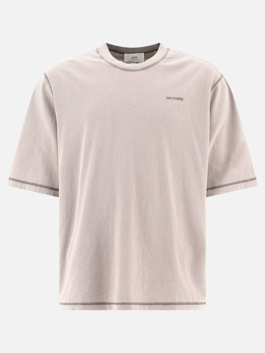 Crewneck t-shirts 100% cotton  Beige - Ami Paris Men | PLP | VIETTI Online Store 
