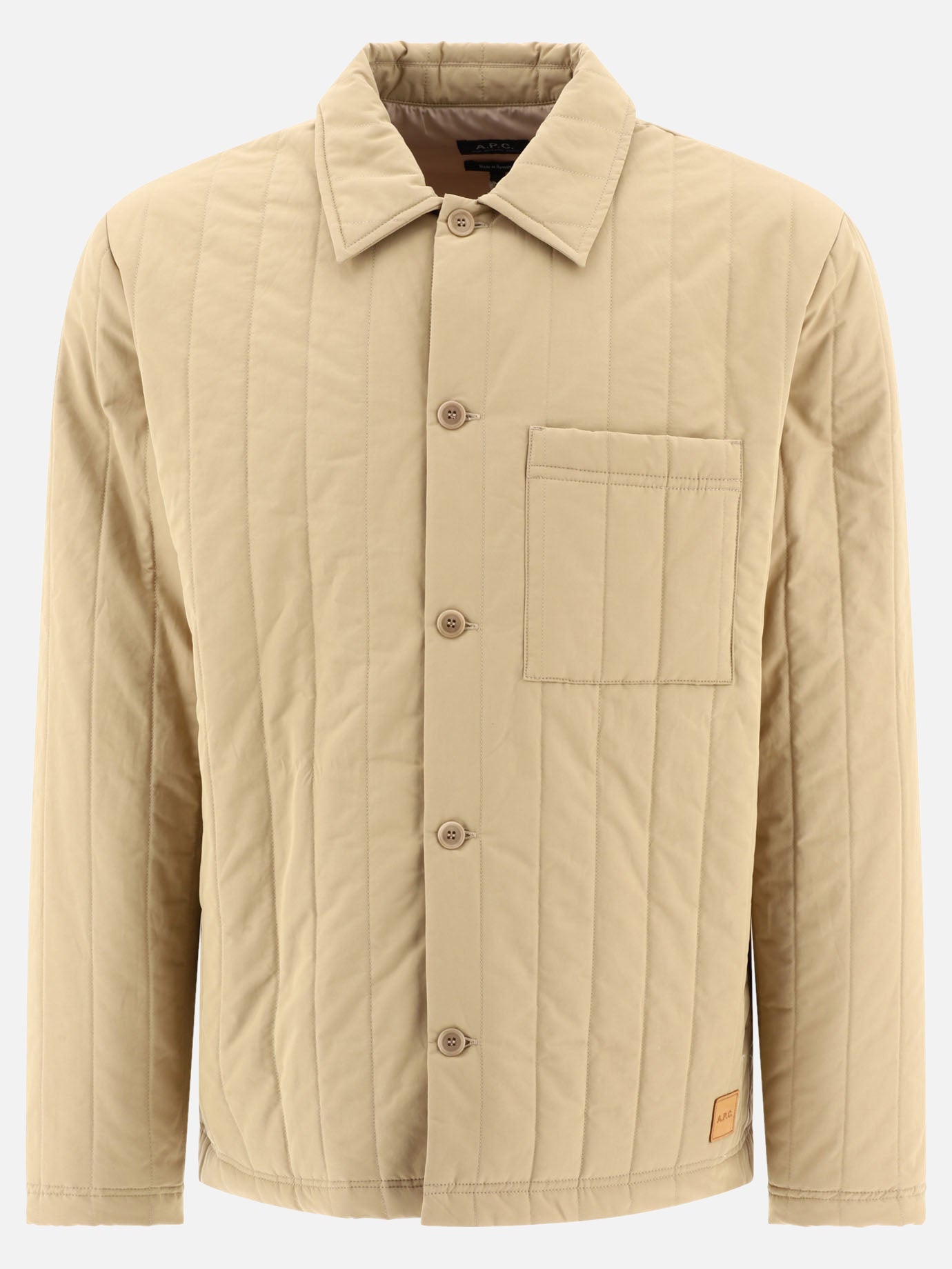 Quilted & Utility Jackets 51% cotone 49% poliammide - Imbottitura: poliestere  Beige - A.P.C. Men | PDP | VIETTI Online Store | thumbnail