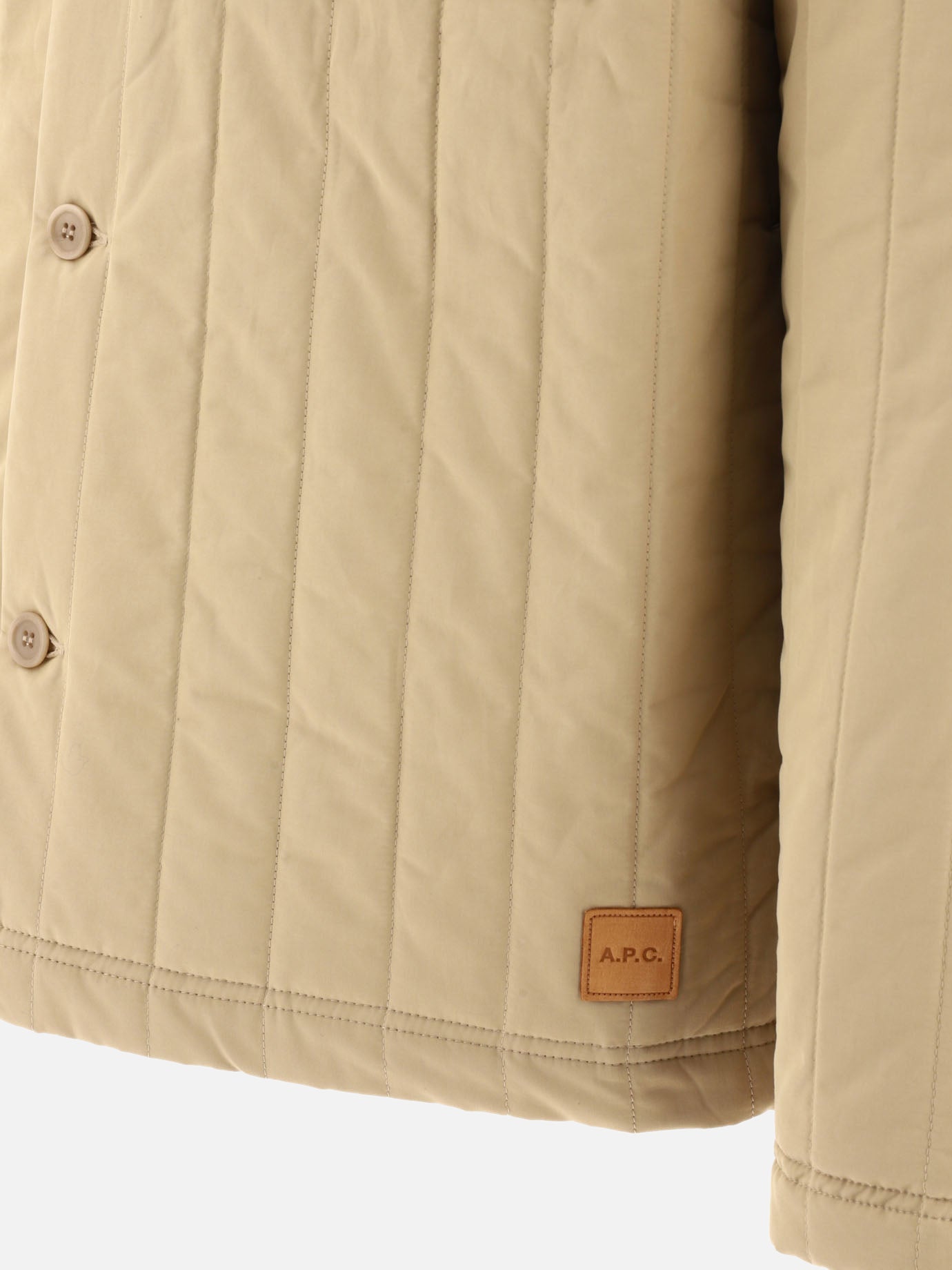 Quilted & Utility Jackets 51% cotone 49% poliammide - Imbottitura: poliestere  Beige - A.P.C. Men | PDP | VIETTI Online Store | Zoom-Modal_4
