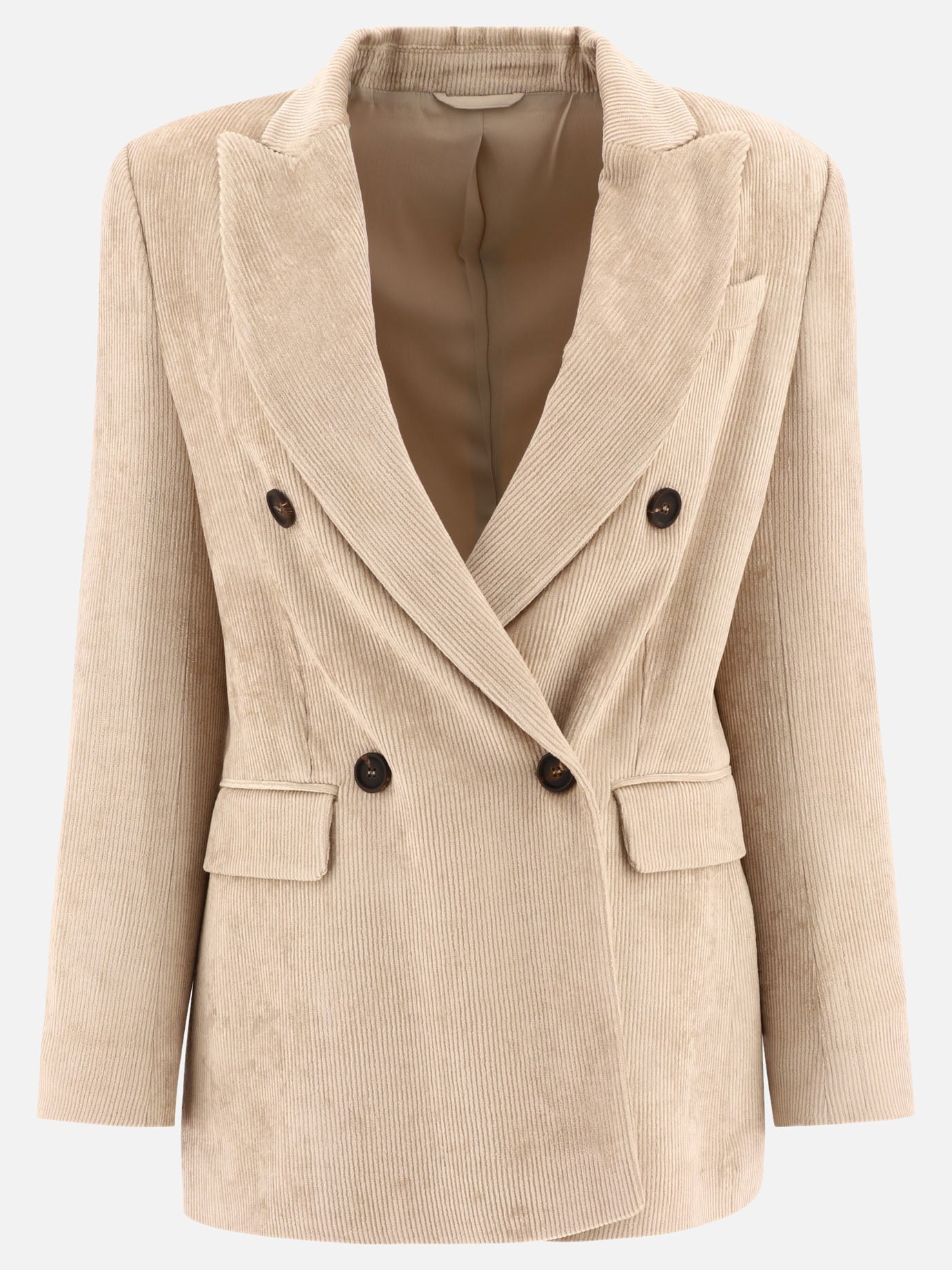 Blazers 100% viscosa  Beige - Brunello Cucinelli Women | PDP | VIETTI Online Store | Zoom-Modal
