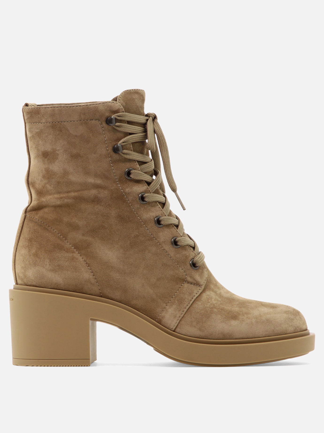 Lace-up boots 100% scamosciato - 100% gomma  Beige - Gianvito Rossi Women | PDP | VIETTI Online Store | thumbnail