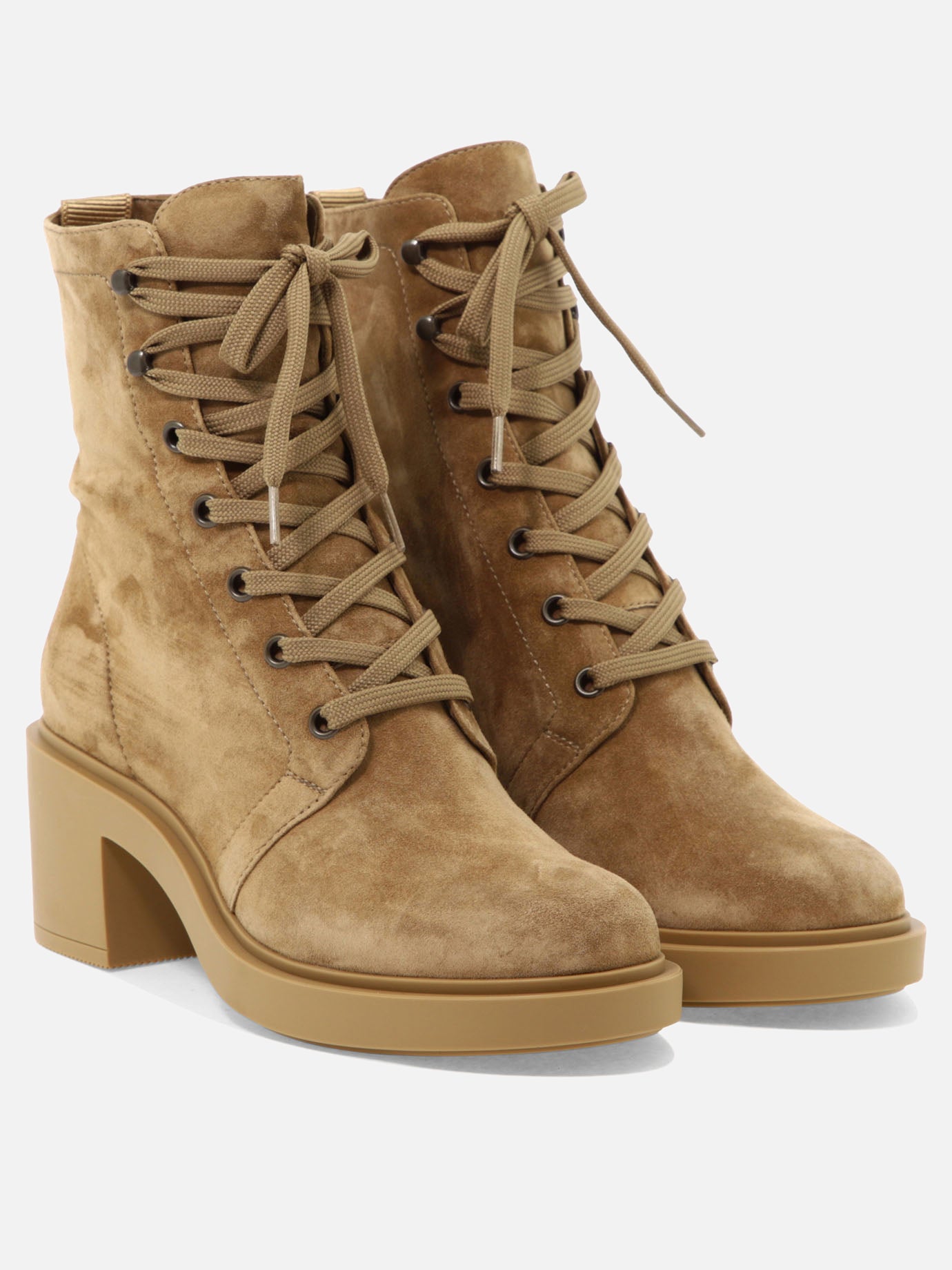 Lace-up boots 100% scamosciato - 100% gomma  Beige - Gianvito Rossi Women | PDP | VIETTI Online Store | Zoom-Modal_2
