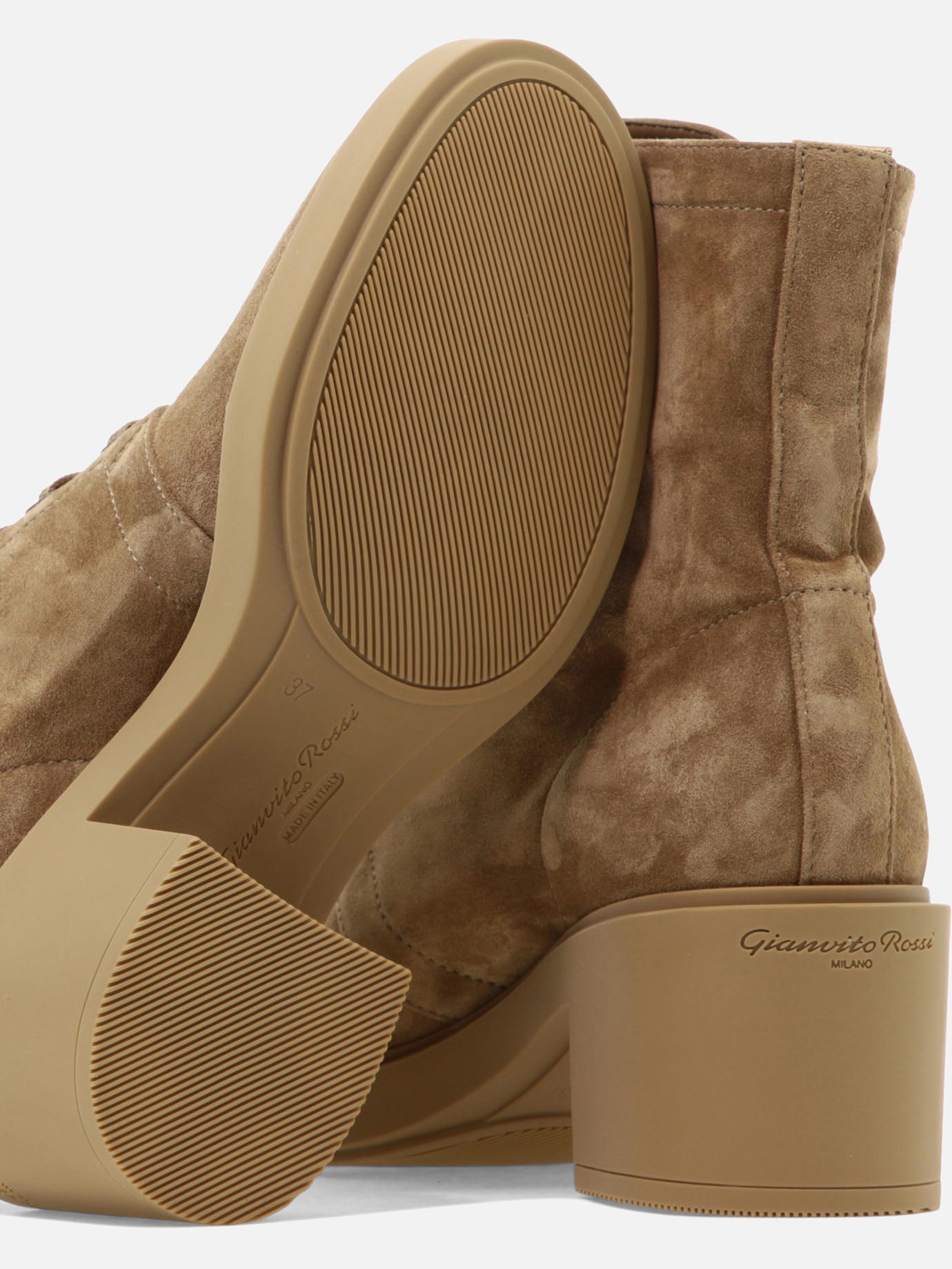 Lace-up boots 100% scamosciato - 100% gomma  Beige - Gianvito Rossi Women | PDP | VIETTI Online Store | thumbnail_5