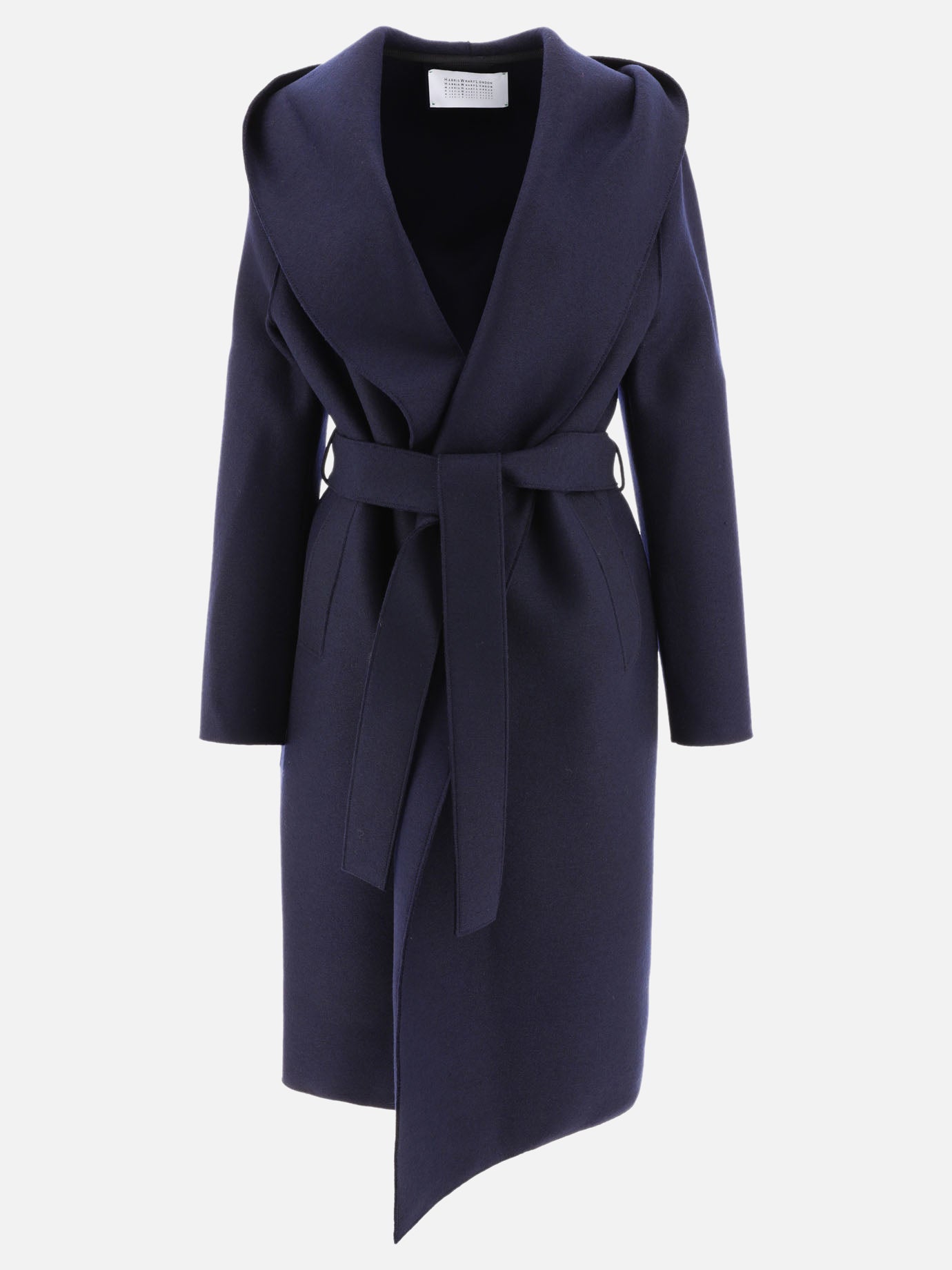 Long coats 100% virgin wool  Blue - Harris Wharf London Women | PDP | VIETTI Online Store | thumbnail