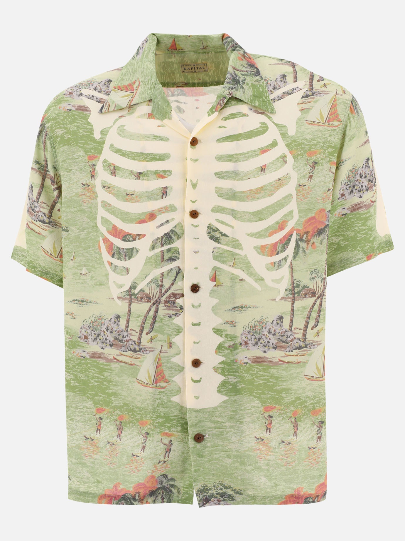 Casual shirts 100% rayon  Green - KAPITAL Men | PDP | VIETTI Online Store | Zoom-Modal
