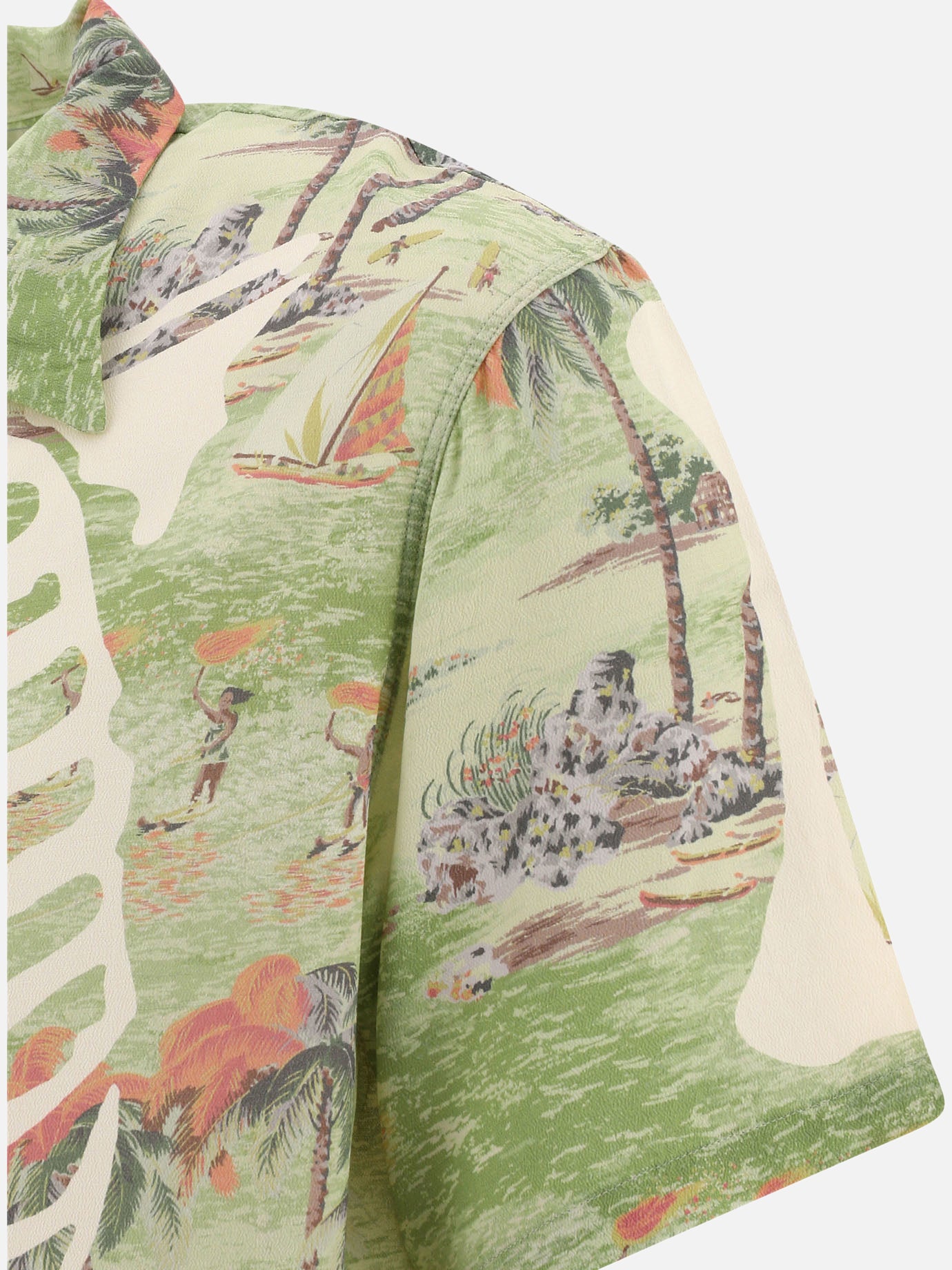 Casual shirts 100% rayon  Green - KAPITAL Men | PDP | VIETTI Online Store | thumbnail_4