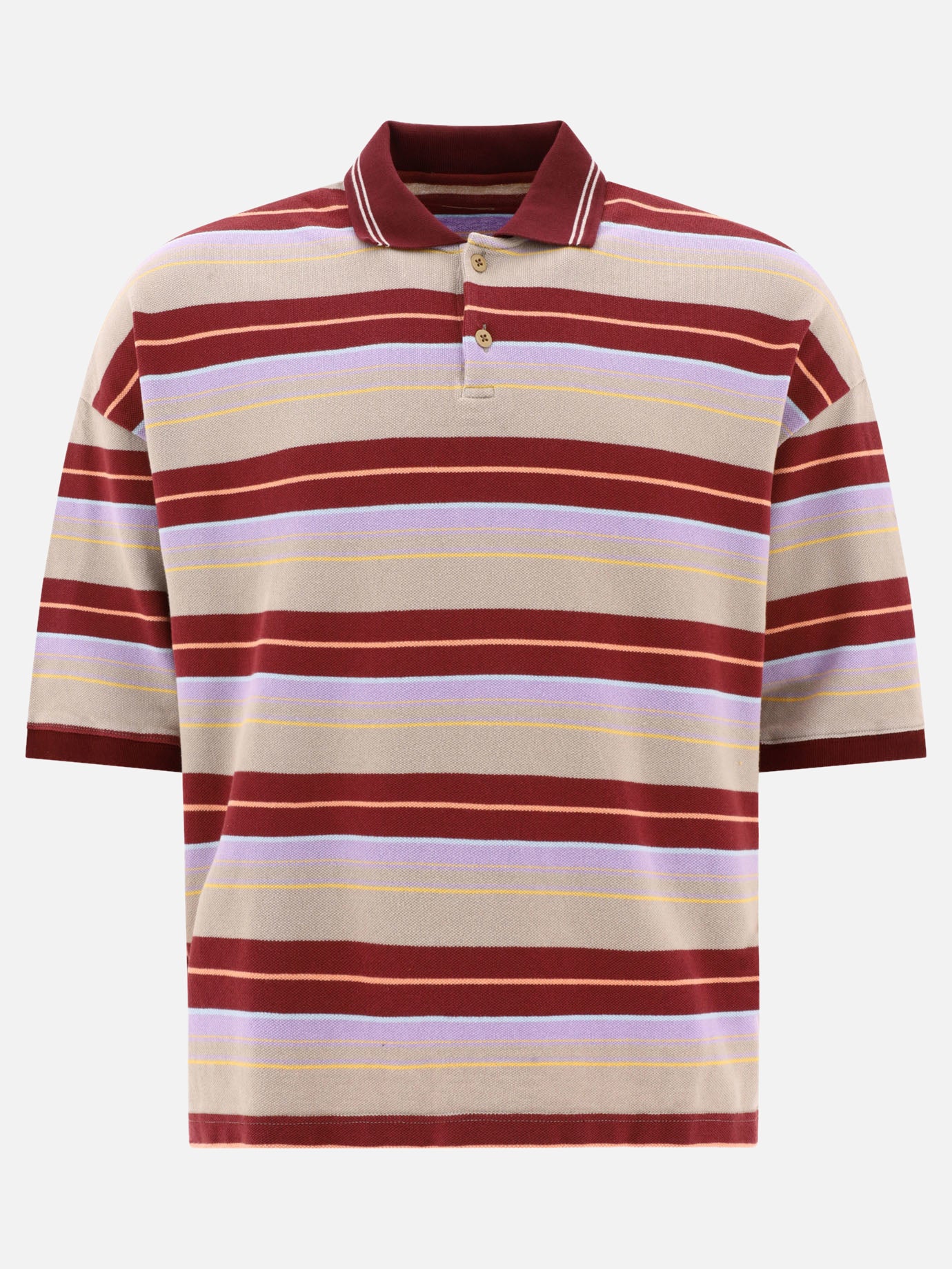 Polo shirts with buttons 100% cotone  Bordeaux - KAPITAL Men | PDP | VIETTI Online Store | thumbnail