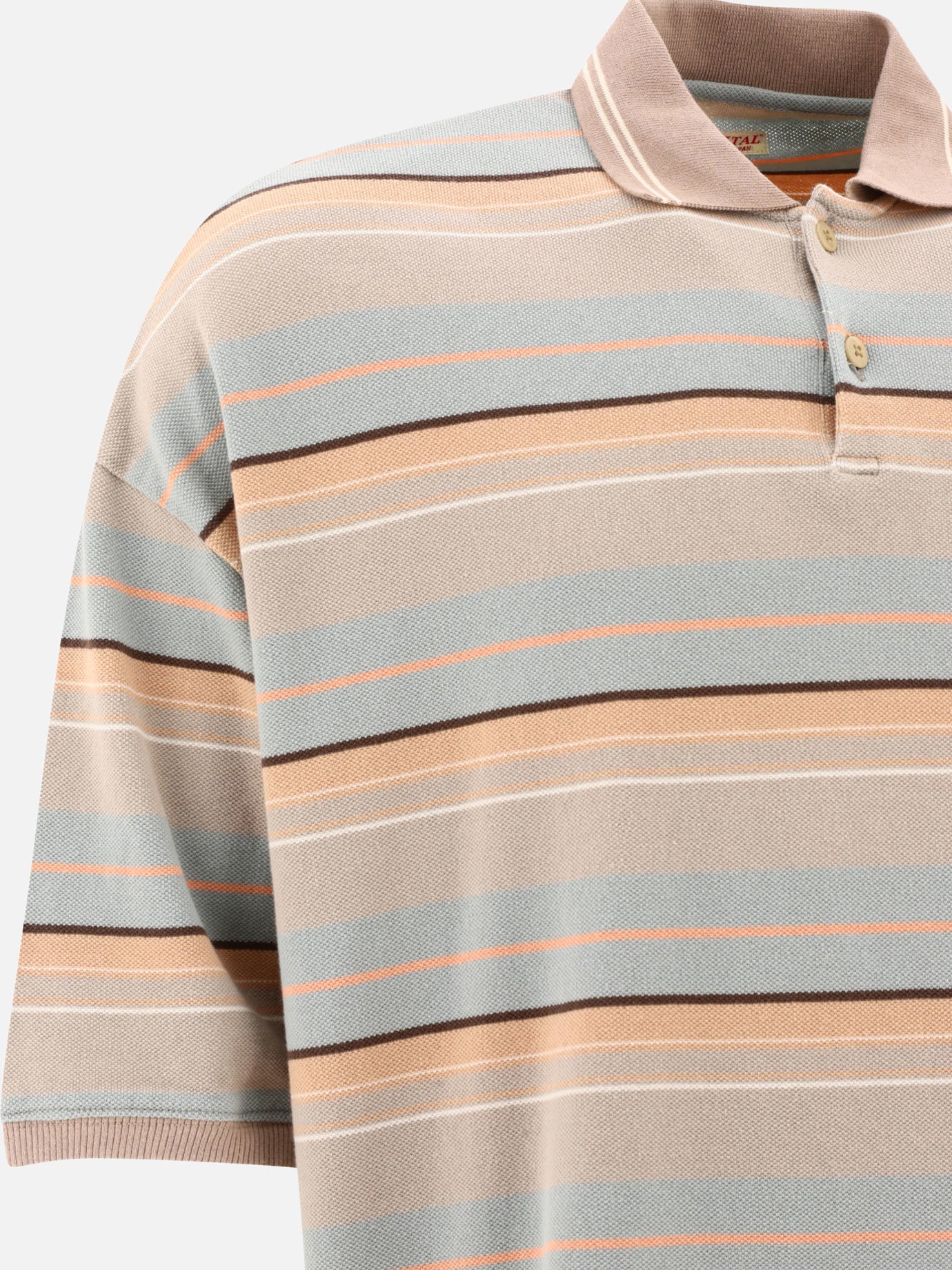 KAPITAL &quot;Multi-border Kanoko BOX&quot; polo shirt 11538474_4 Beige thumbnail_4