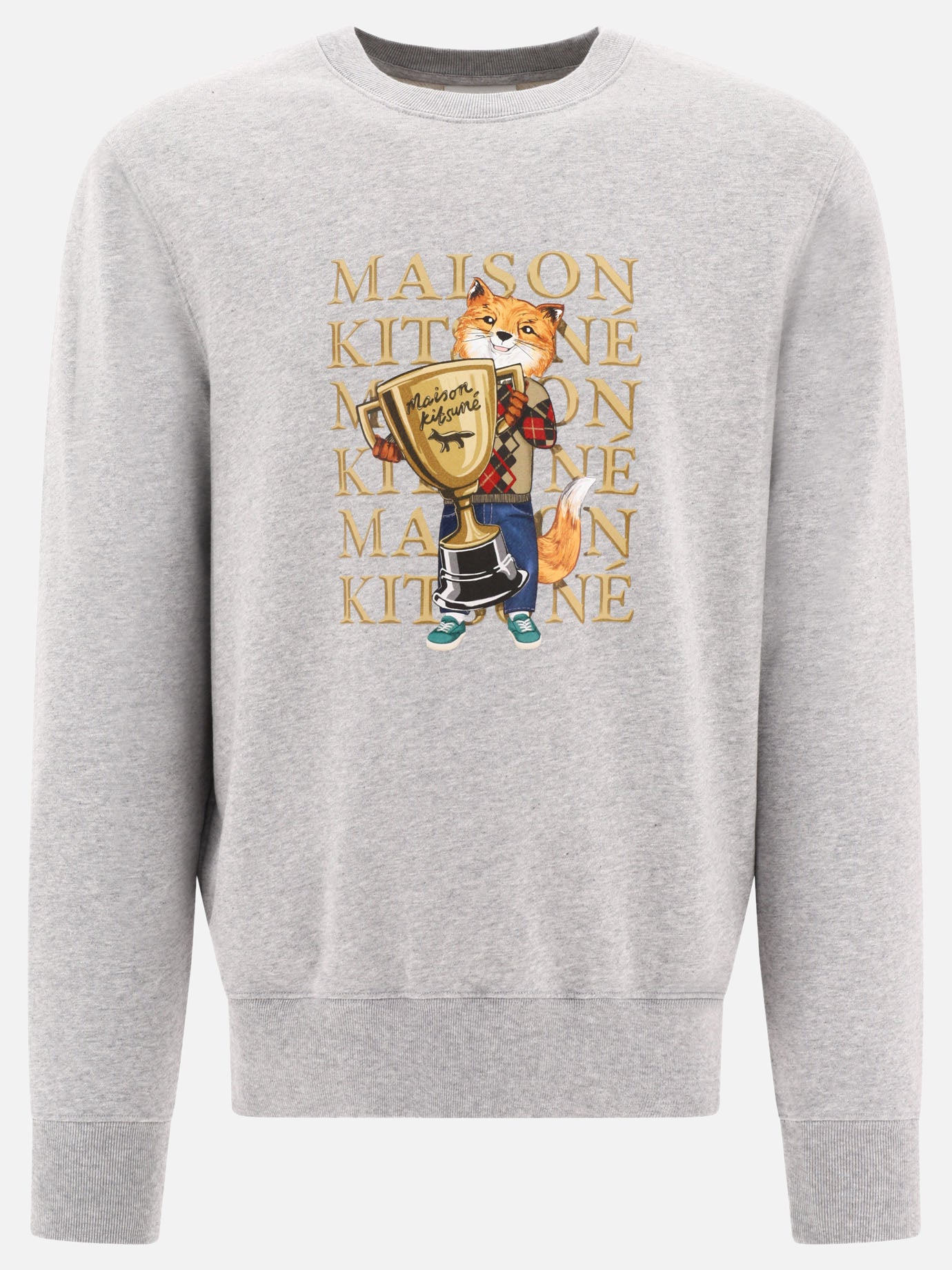 Crewnecks 100% cotton  Grey - Maison Kitsuné Men | PDP | VIETTI Online Store | thumbnail