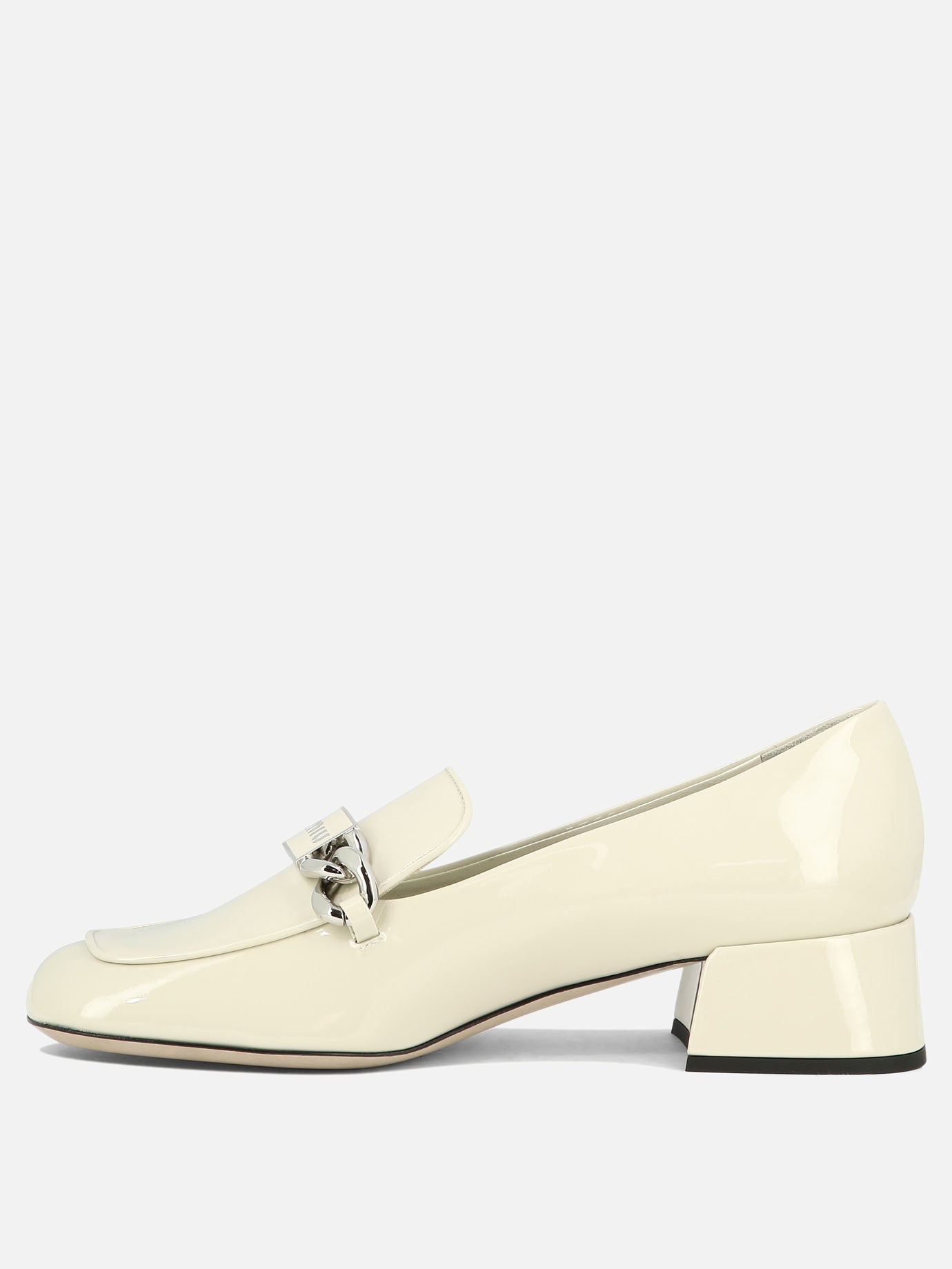 Loafers 100% pelle verniciata - 100% cuoio  White - Miu Miu Women | PDP | VIETTI Online Store | Zoom-Modal_3
