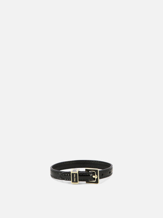 Bracelets & Anklets 100% patent leather  Black - Miu Miu Women | PLP | VIETTI Online Store 

