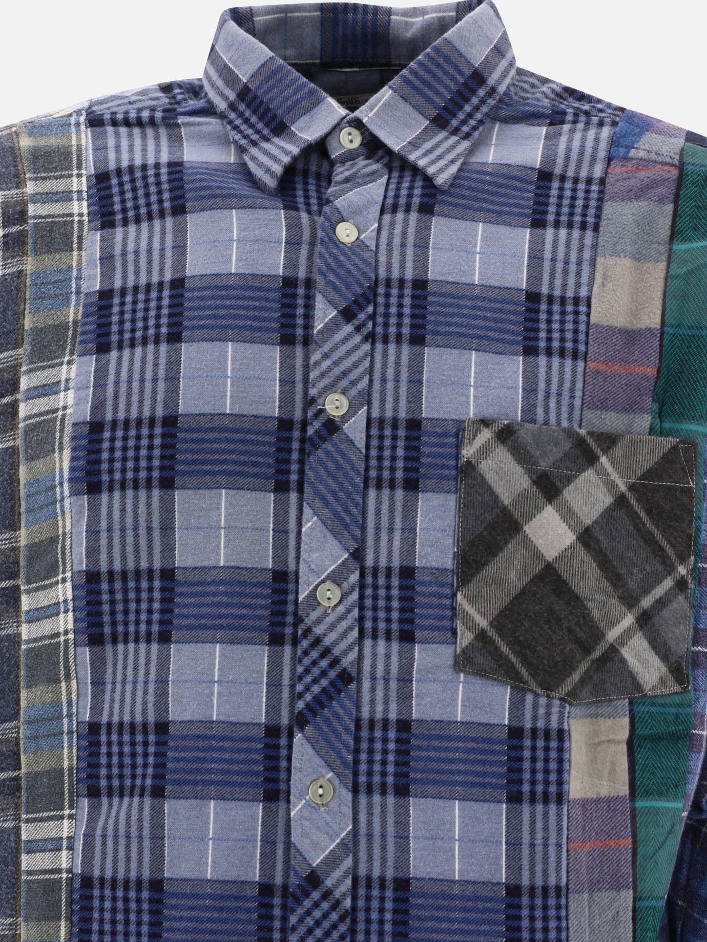 Casual shirts 100% cotton  Blue - Needles Men | PDP | VIETTI Online Store | thumbnail_3