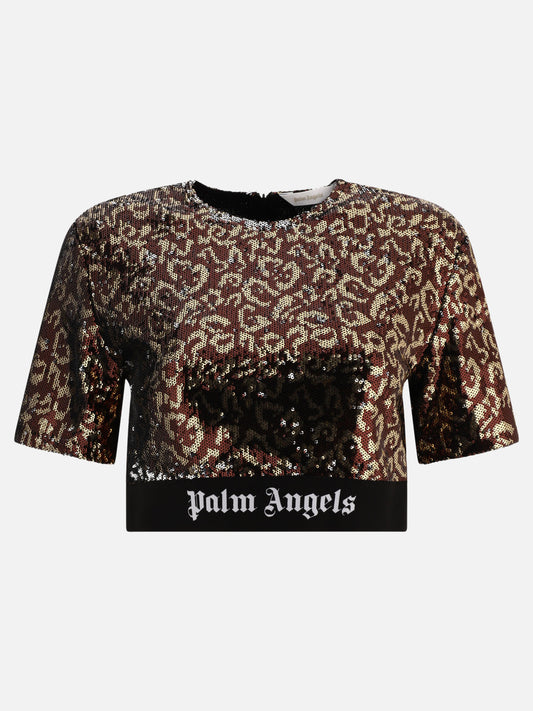 Crewneck t-shirts 100% polyester  Brown - Palm Angels Women | PLP | VIETTI Online Store 
