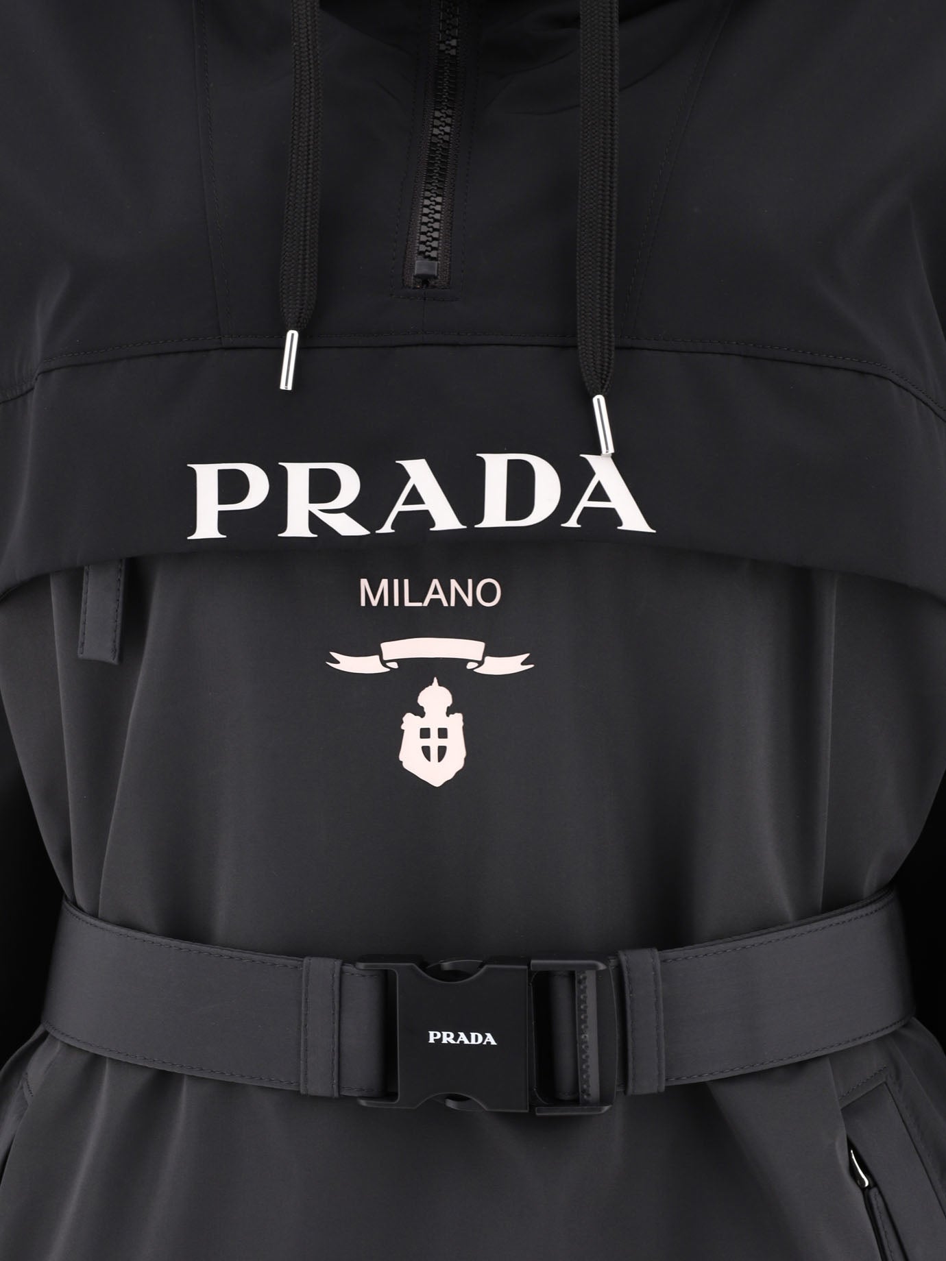 Raincoats & Trench coats Logo  Grey - Prada Women | PDP | VIETTI Online Store | thumbnail_3