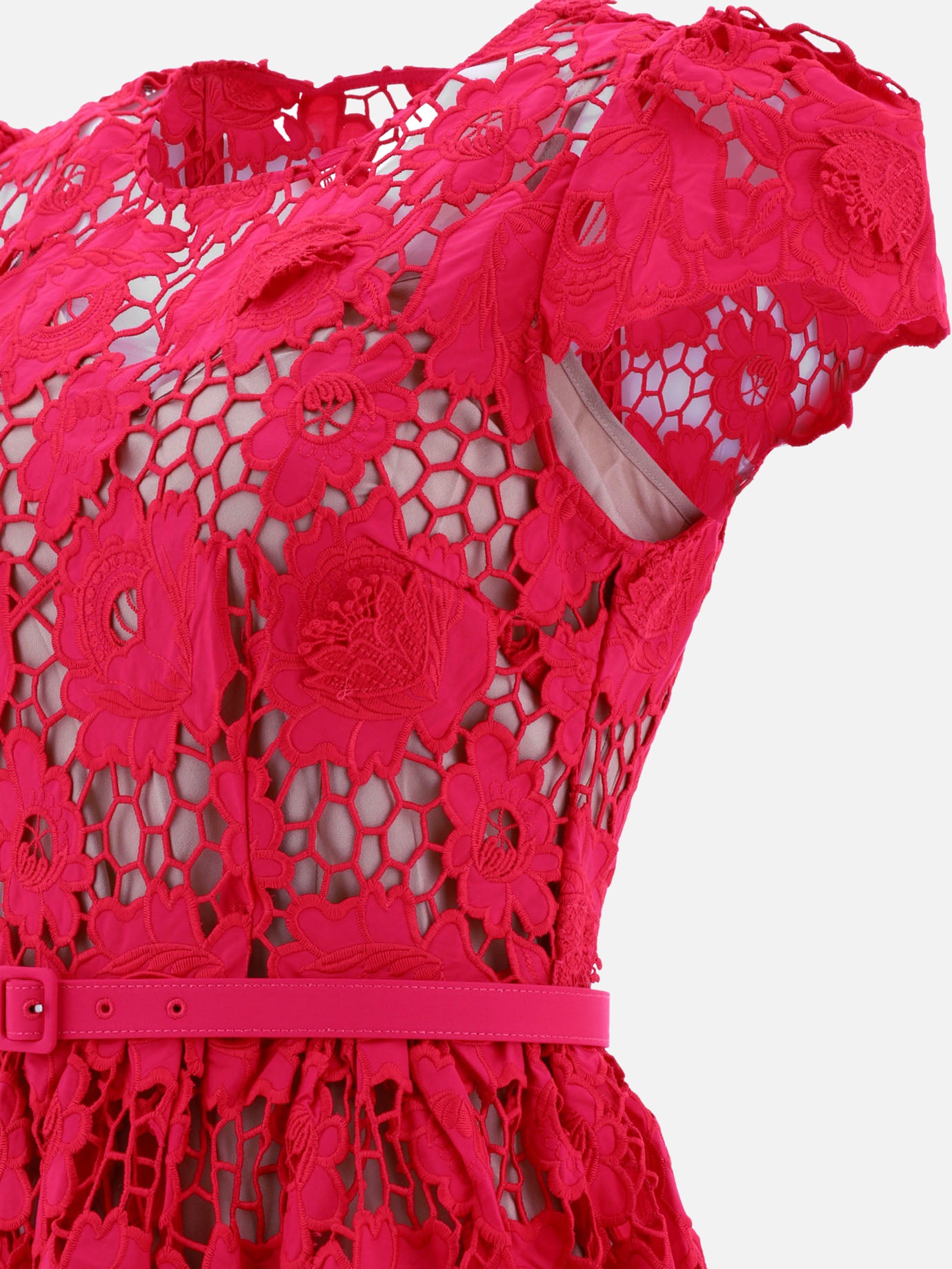 Long dresses 100% cotone  Red - Self-portrait Women | PDP | VIETTI Online Store | thumbnail_4