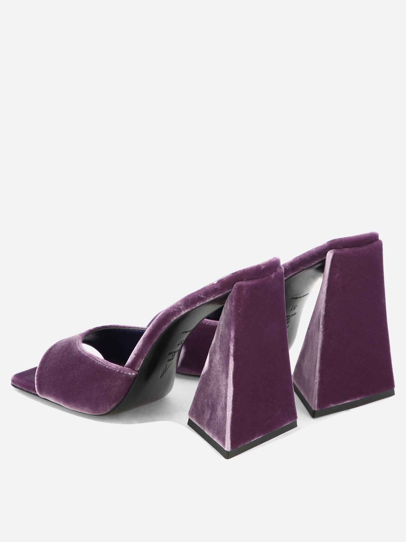 Heeled sandals 100% velluto - 100% cuoio  Purple - The Attico Women | PDP | VIETTI Online Store | thumbnail_4