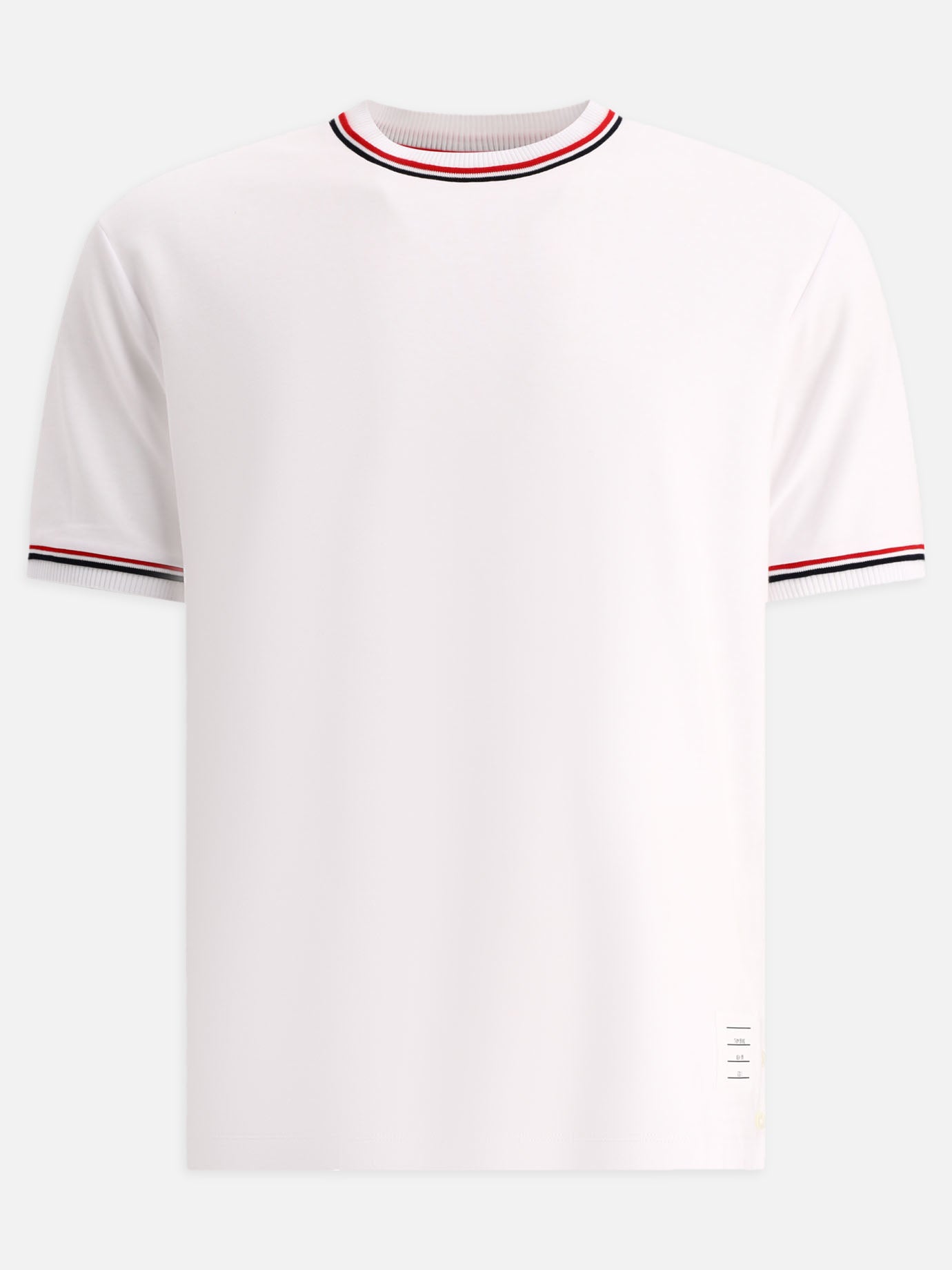 Crewneck t-shirts 100% cotton  White - Thom Browne Men | PDP | VIETTI Online Store | thumbnail