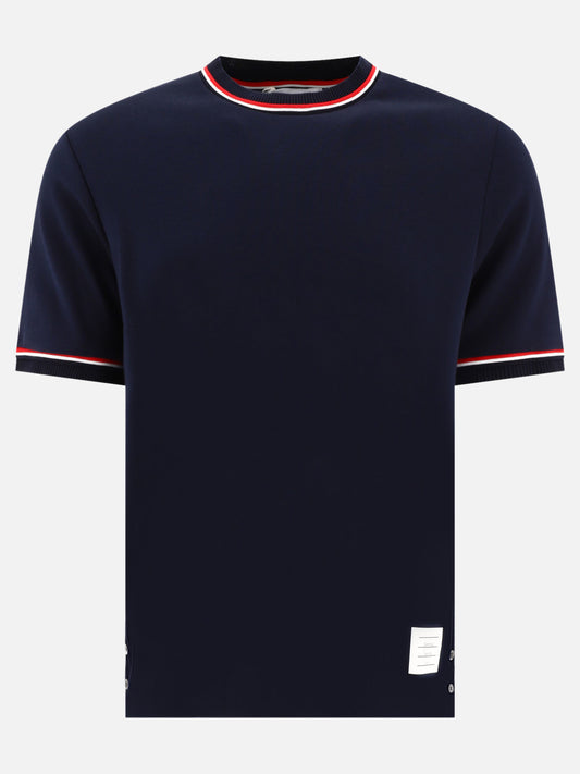 Crewneck t-shirts 100% cotton  Blue - Thom Browne Men | PLP | VIETTI Online Store 
