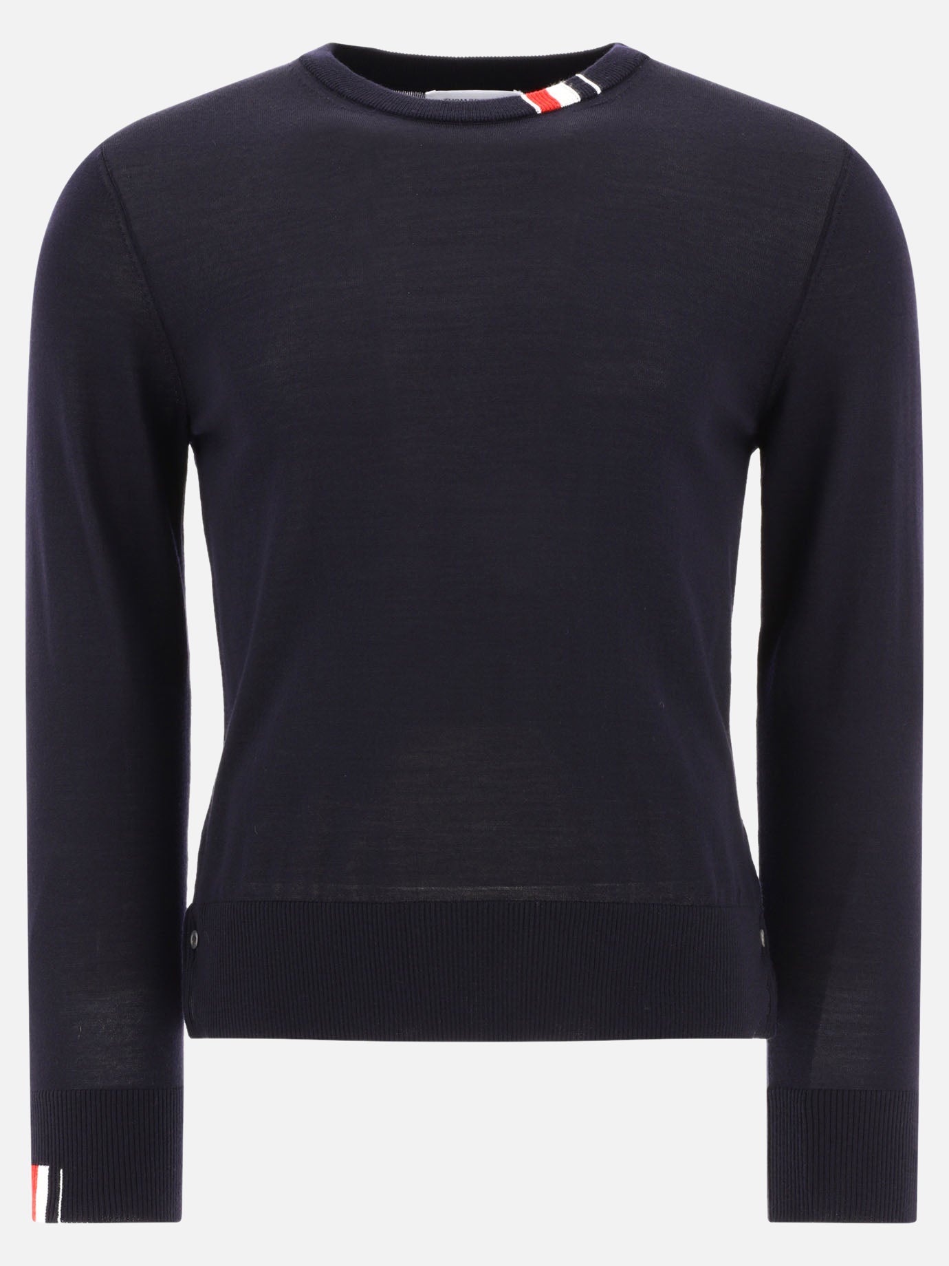 Crewneck sweaters 99% lana vergine 1% poliammide  Blue - Thom Browne Men | PDP | VIETTI Online Store | Zoom-Modal
