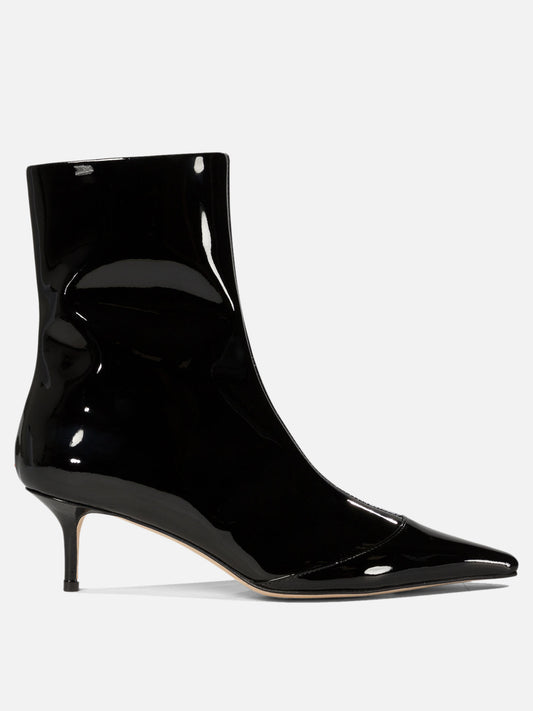 Aeyde "Roe" patent leather ankle boots Black