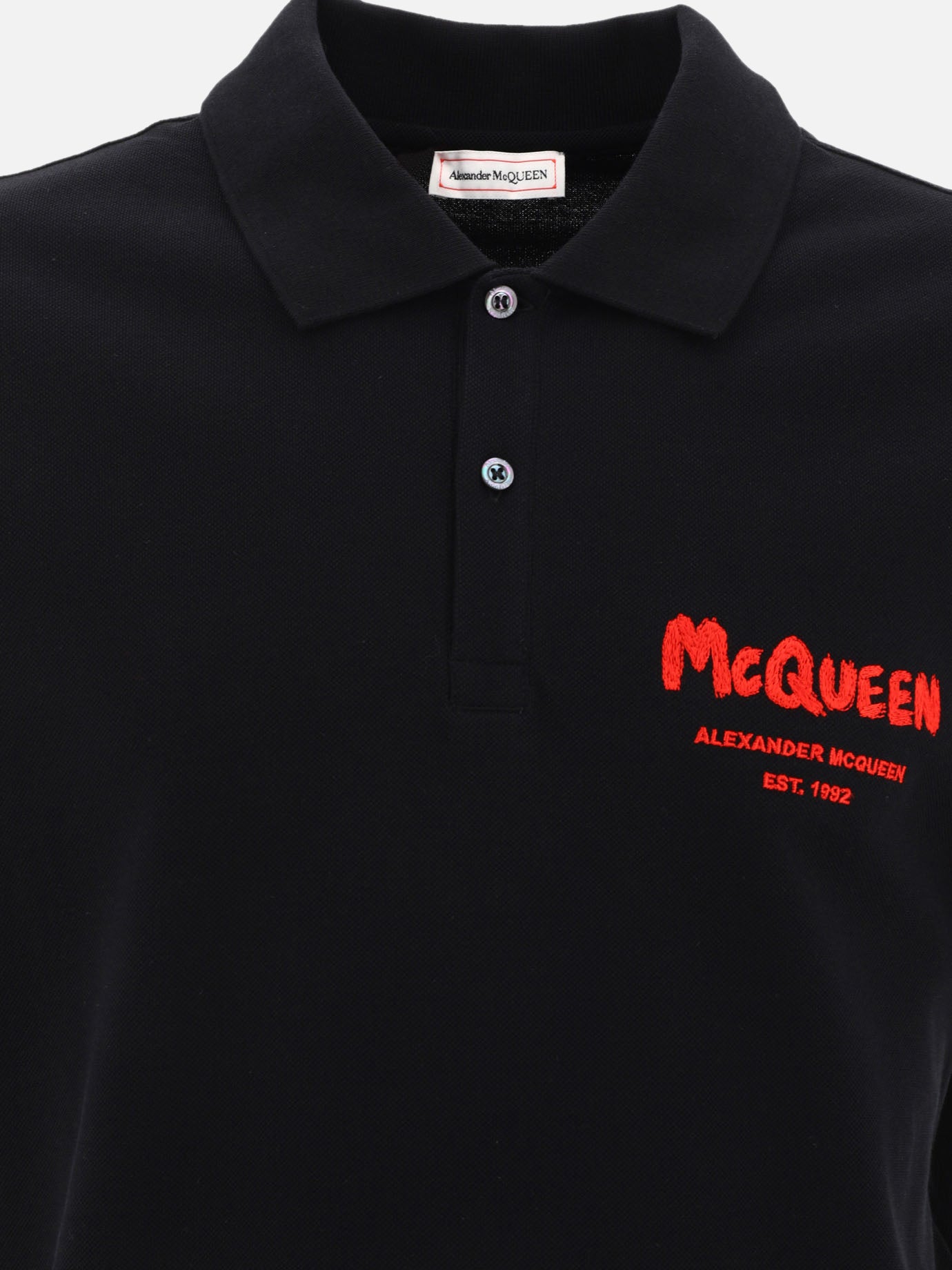 Alexander McQueen "McQueen Graffiti" polo shirt Black