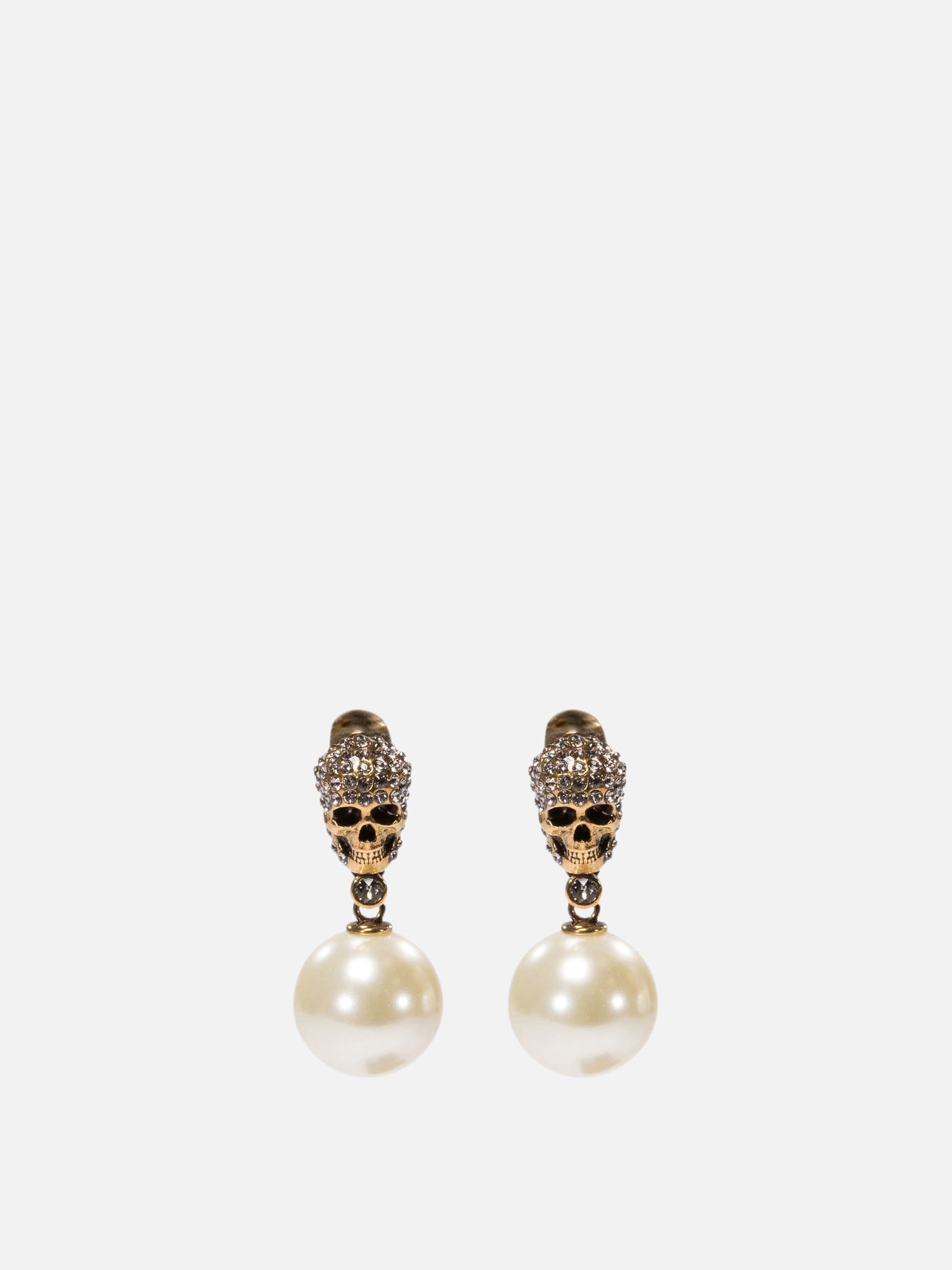 "Pearl Skull" earrings