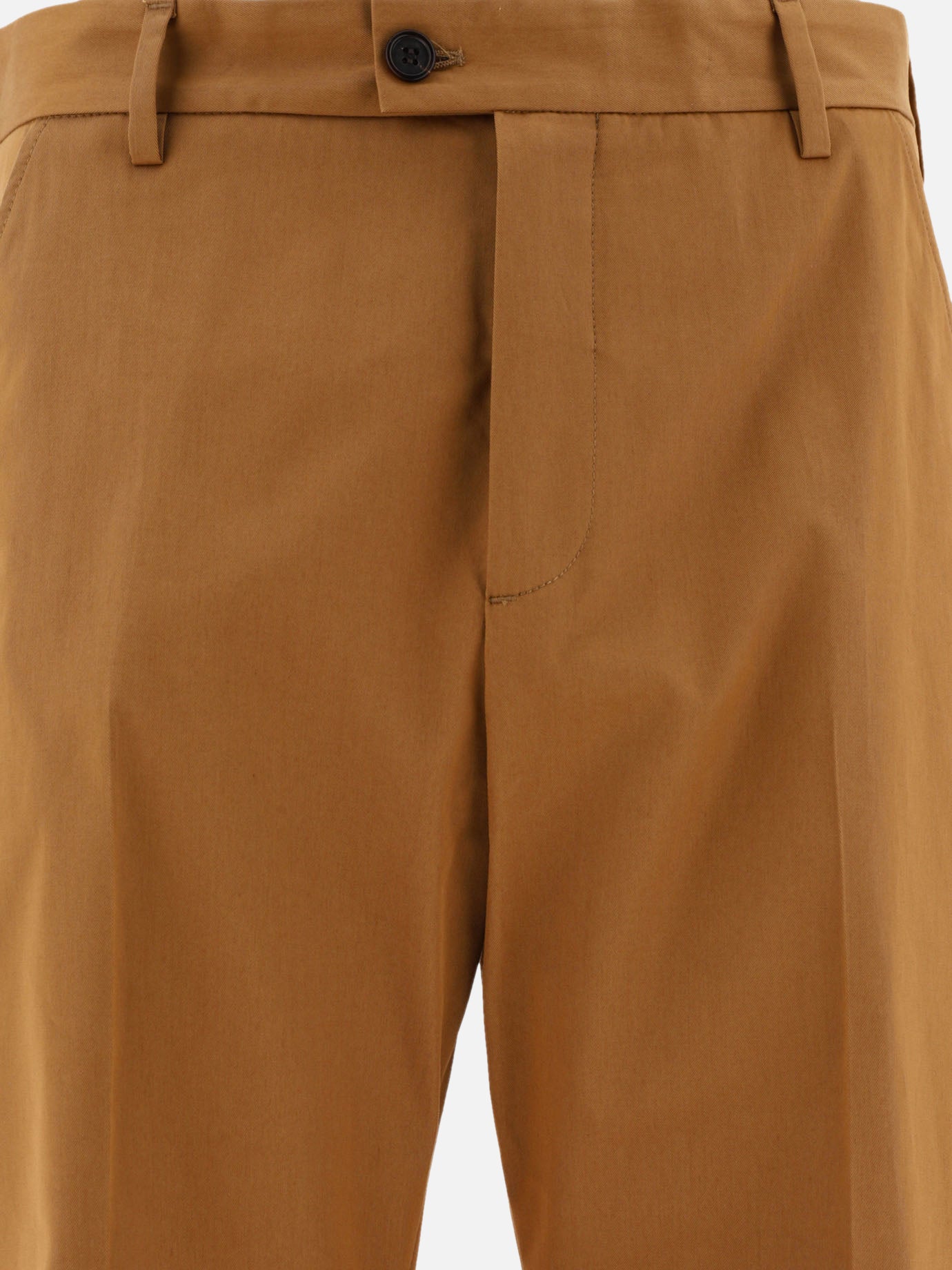 Alexander McQueen Tailored trousers with back logo Brown