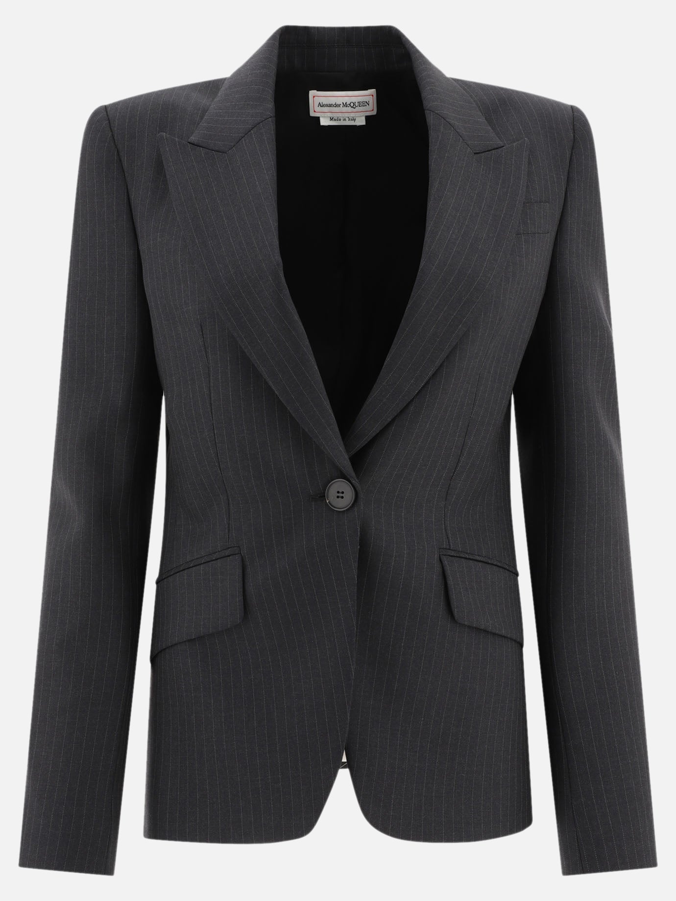 Blazers Pinstriped  Grey - Alexander McQueen Women | PDP | VIETTI Online Store | thumbnail