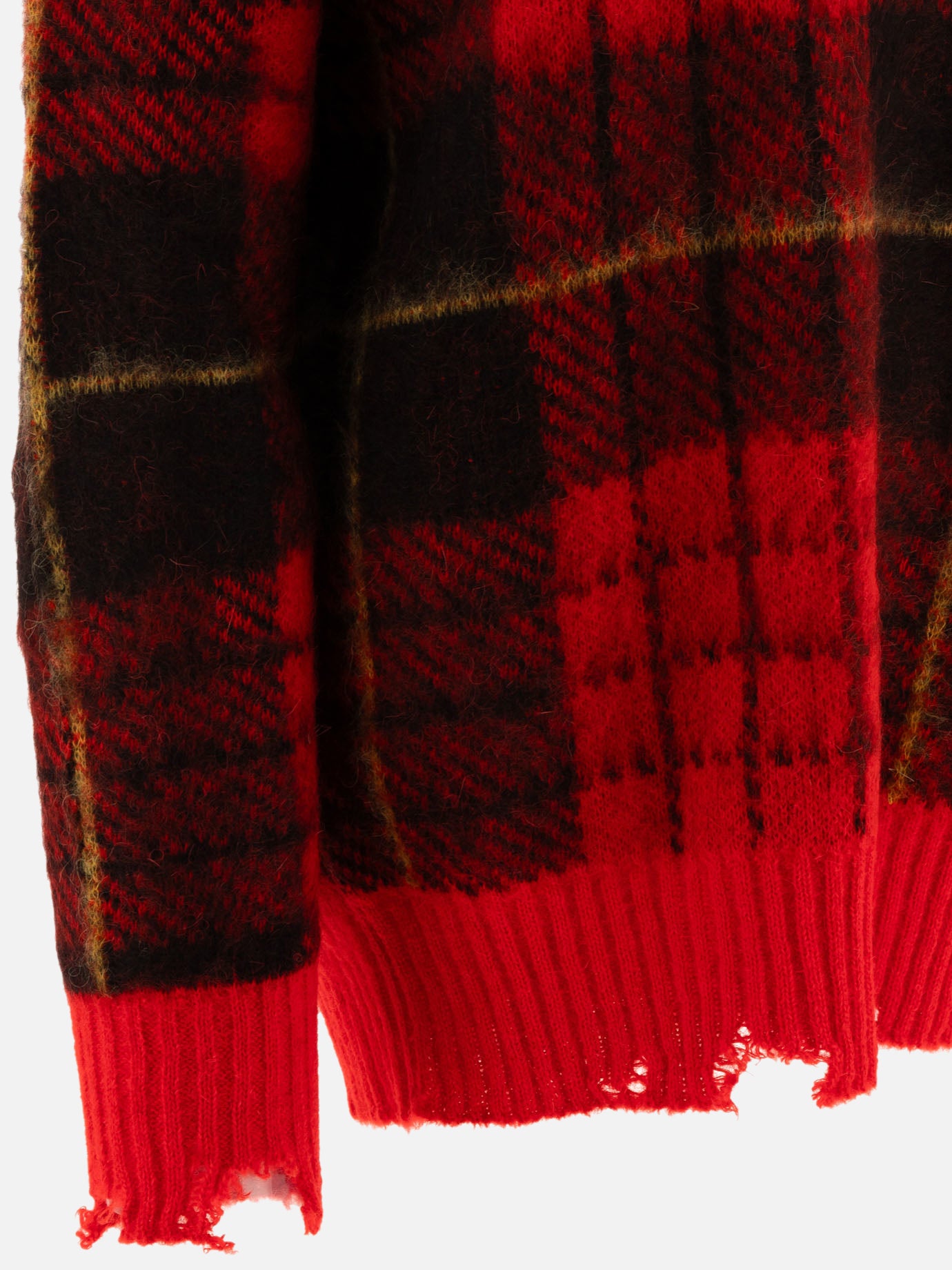 Alexander McQueen "Tartan Distressed" sweater Red