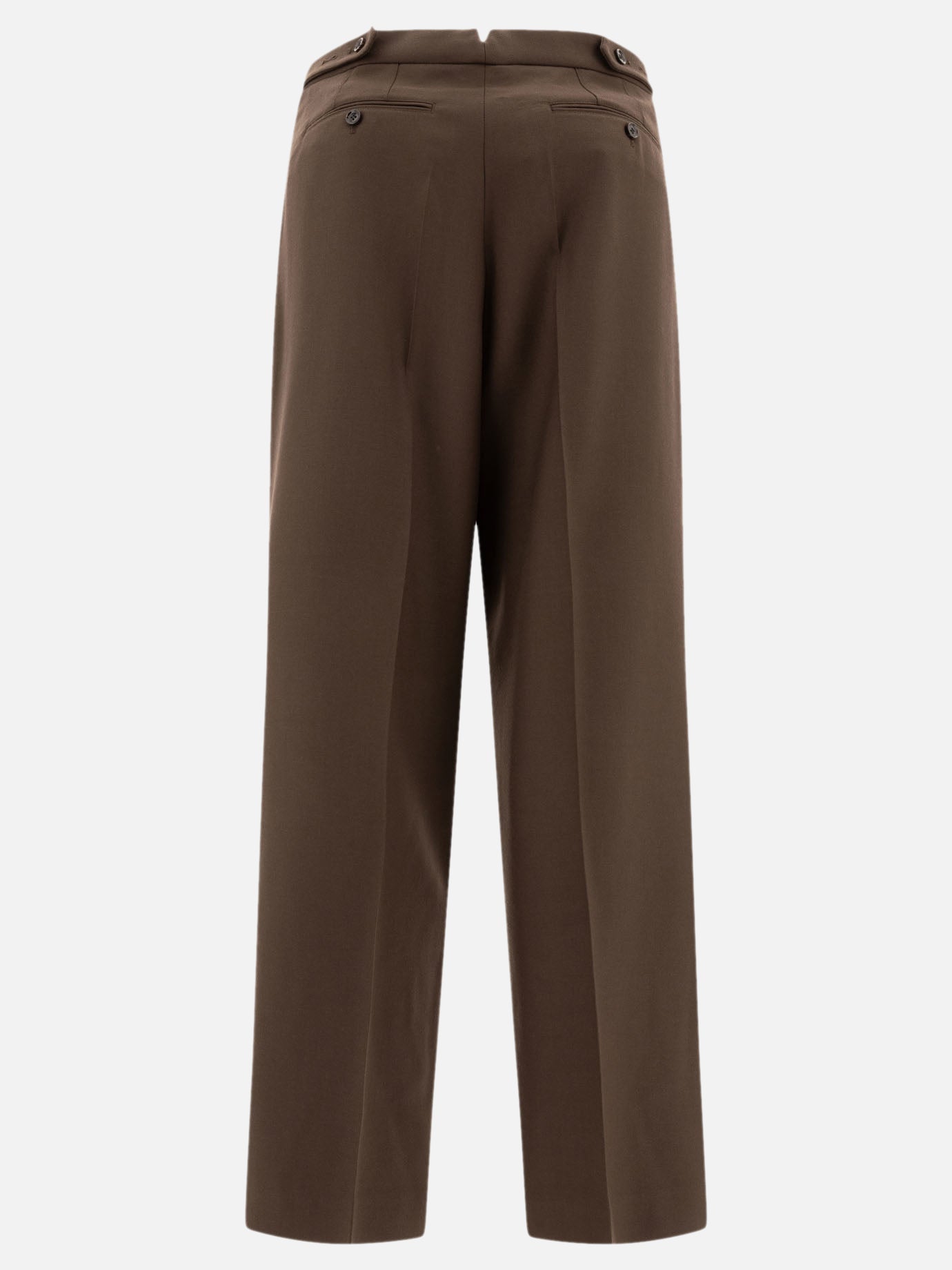 Ami Paris Wool gabardine trousers Brown