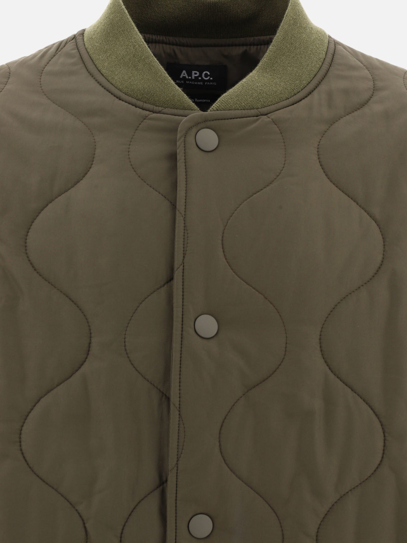 A.P.C. "Florent" quilted jacket Green