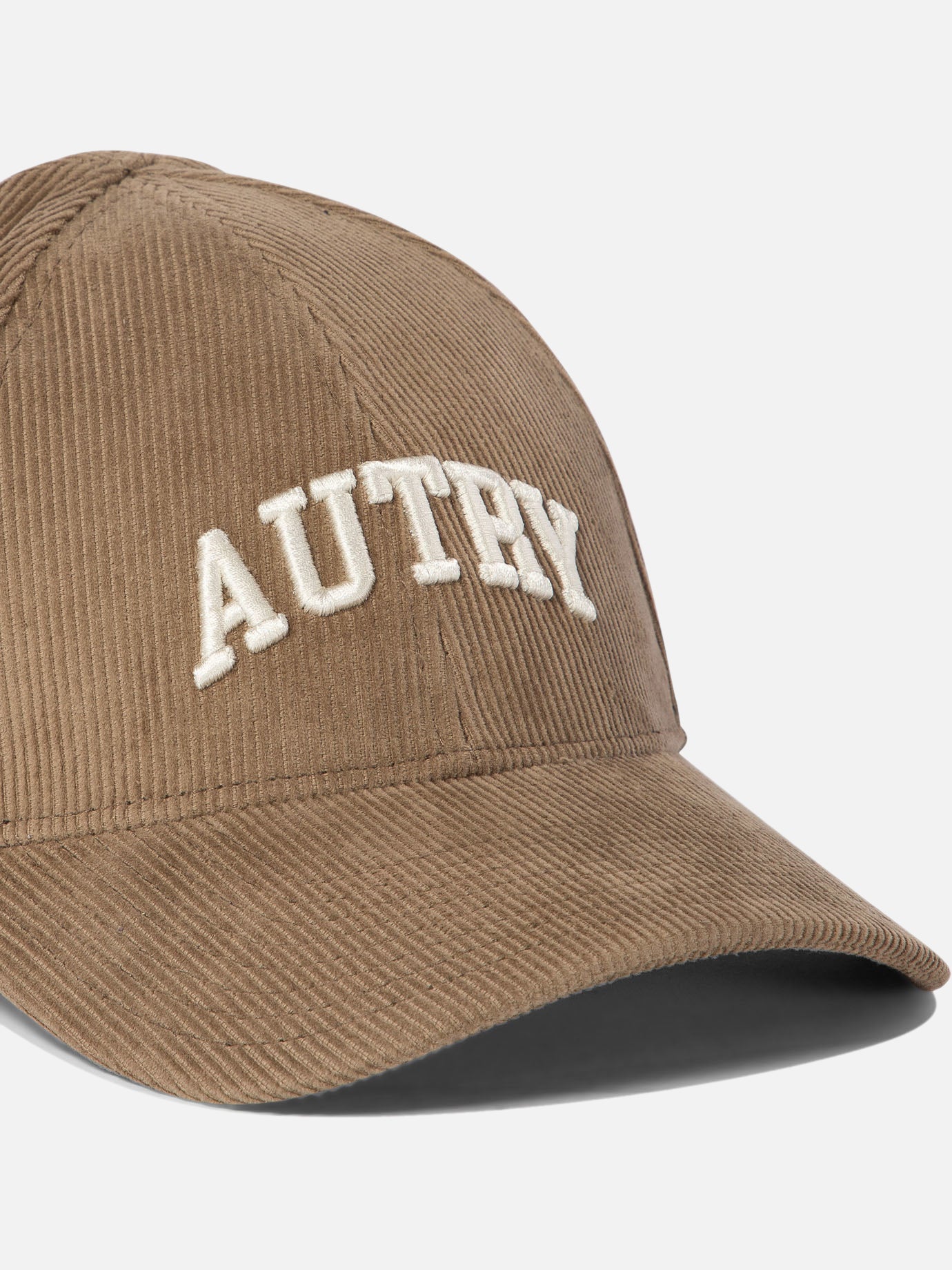 Autry Corduroy baseball cap with embroidery Brown