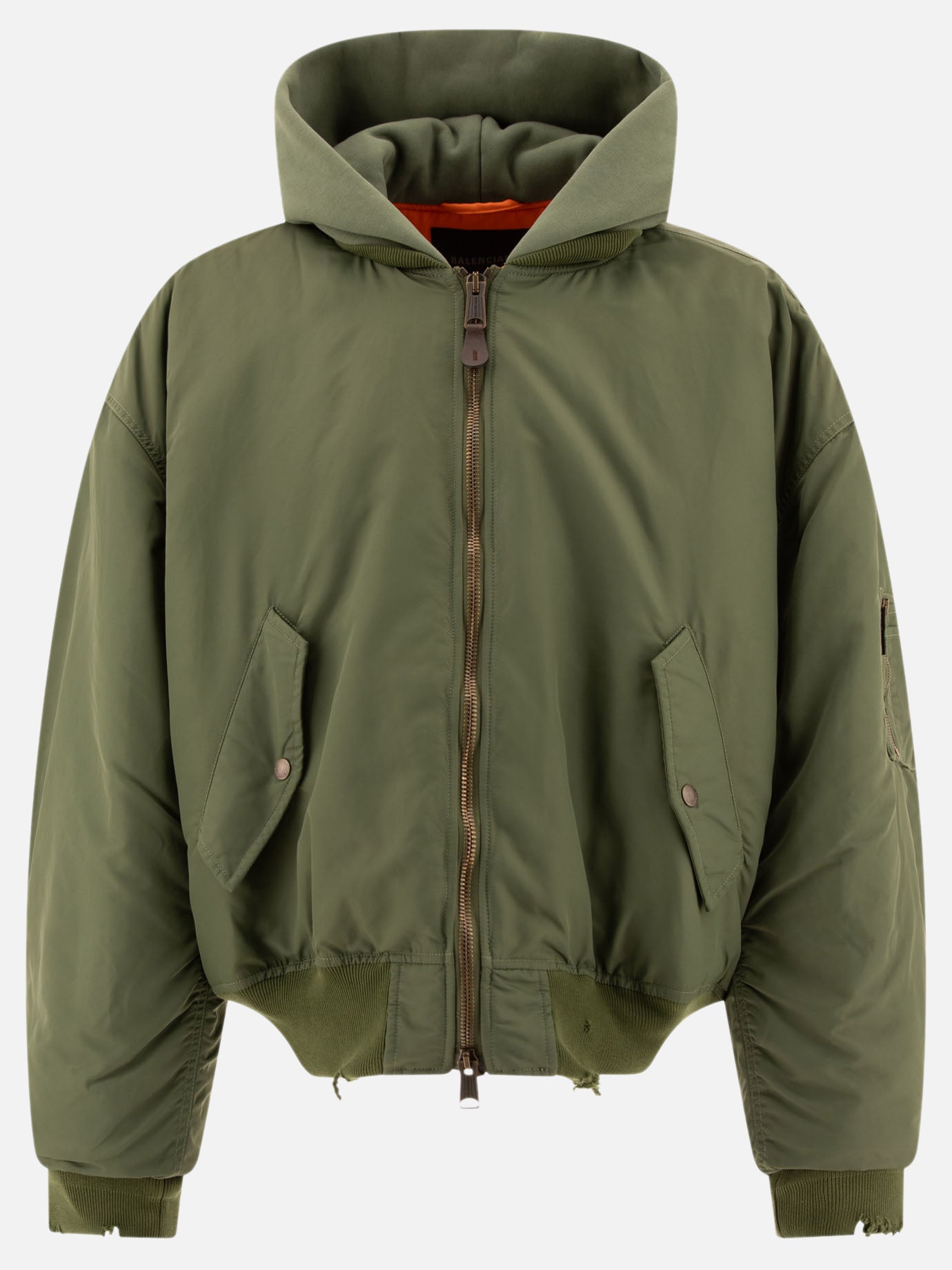 Balenciaga Bomber jacket with contrasting interior Green