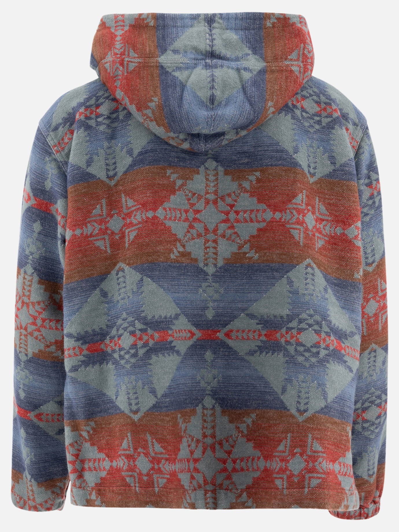 Beams Plus &quot;MIL Smock Jacquard Shaggy&quot; hoodie 17980374_S Blue thumbnail_2