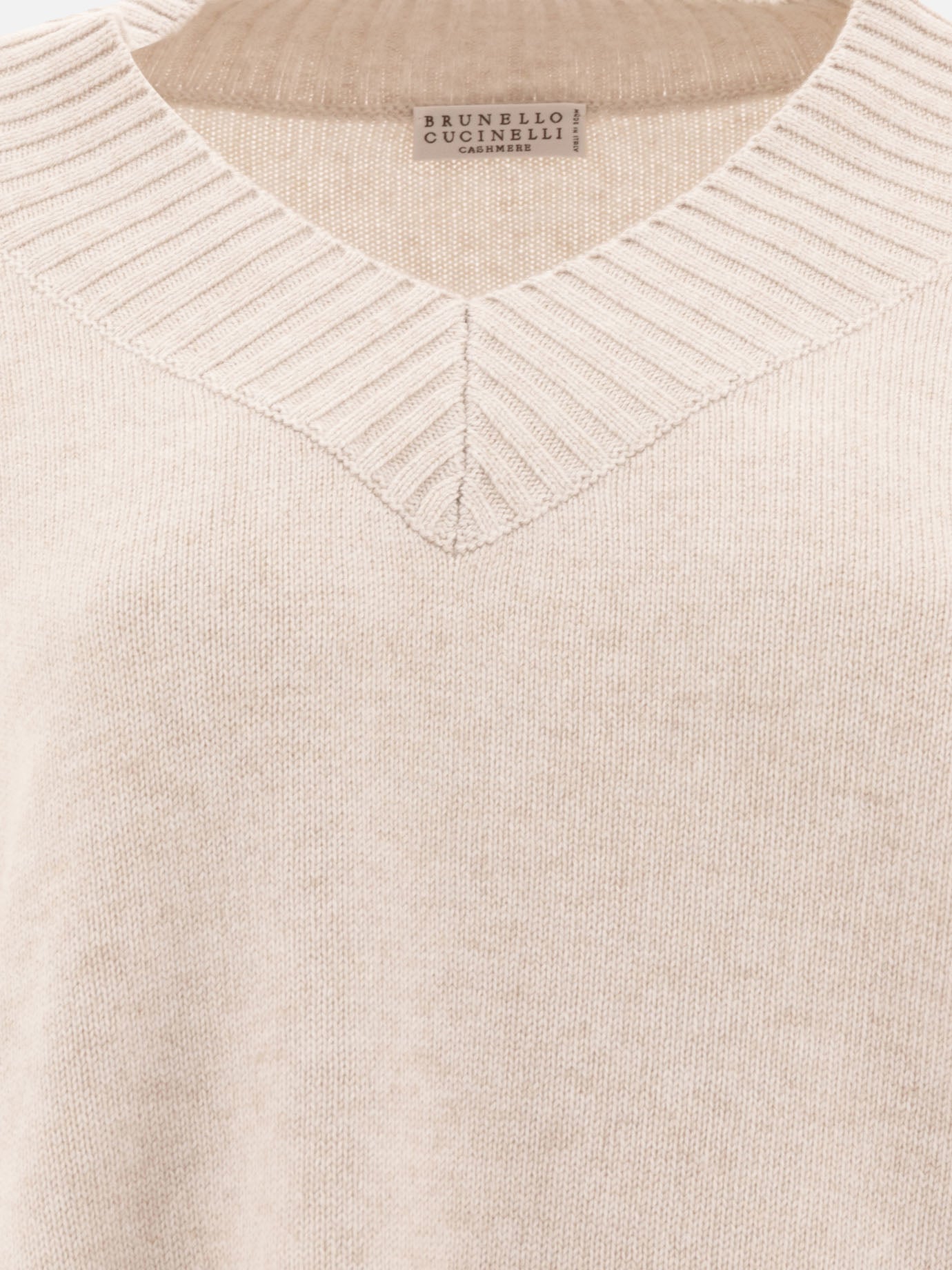 Cashmere sweater with Shiny Cuff Details