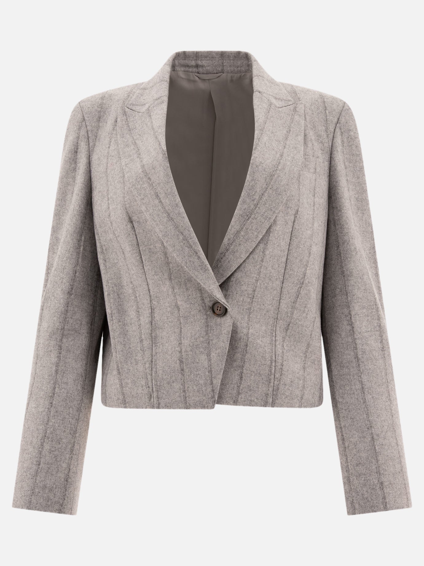 Blazers Striped  Grey - Brunello Cucinelli Women | PDP | VIETTI Online Store | Zoom-Modal
