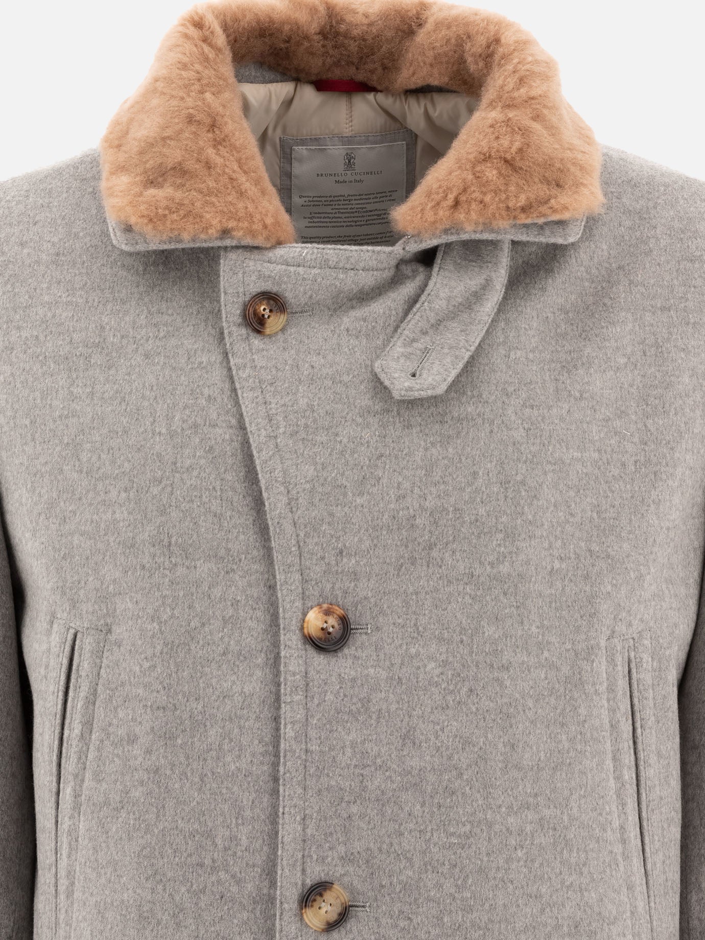 Bonded cashmere beaver coat