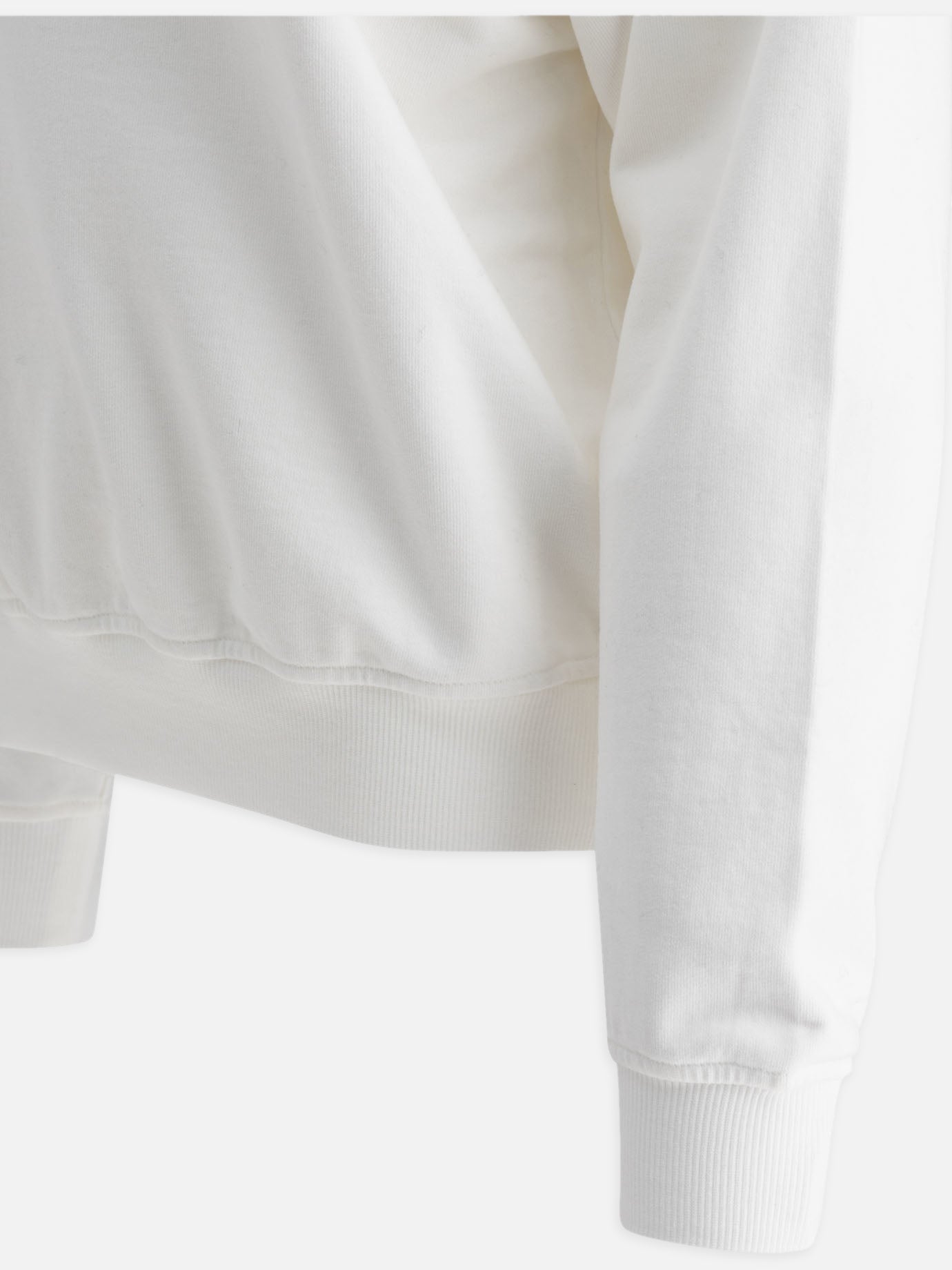 Brunello Cucinelli "Precious Ribbed Collar" sweatshirt White