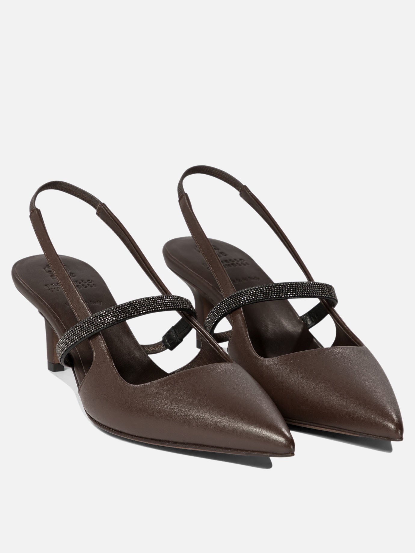 Brunello Cucinelli "City" slingback Brown