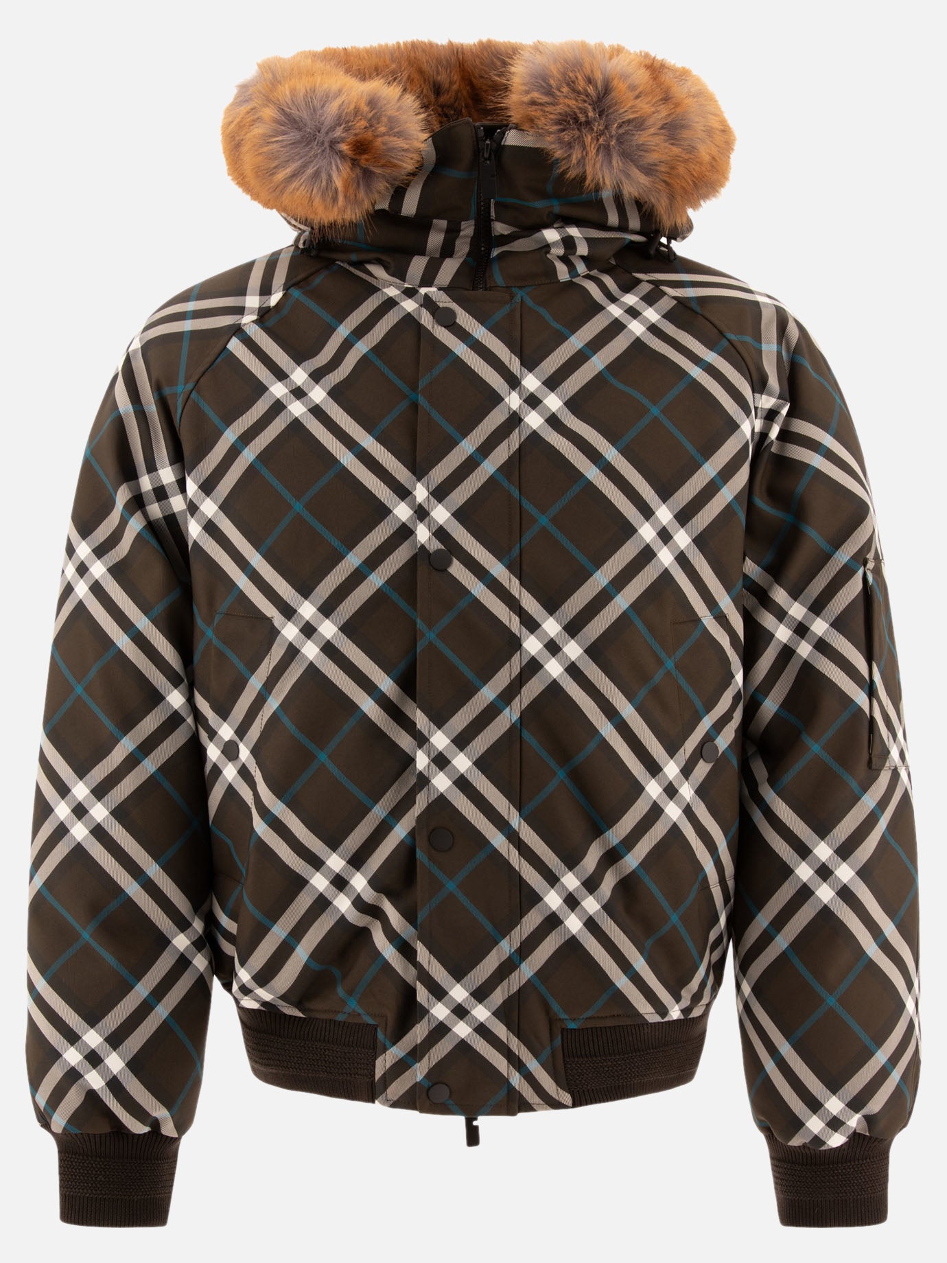 Down jackets Check  Green - Burberry Men | PDP | VIETTI Online Store | Zoom-Modal
