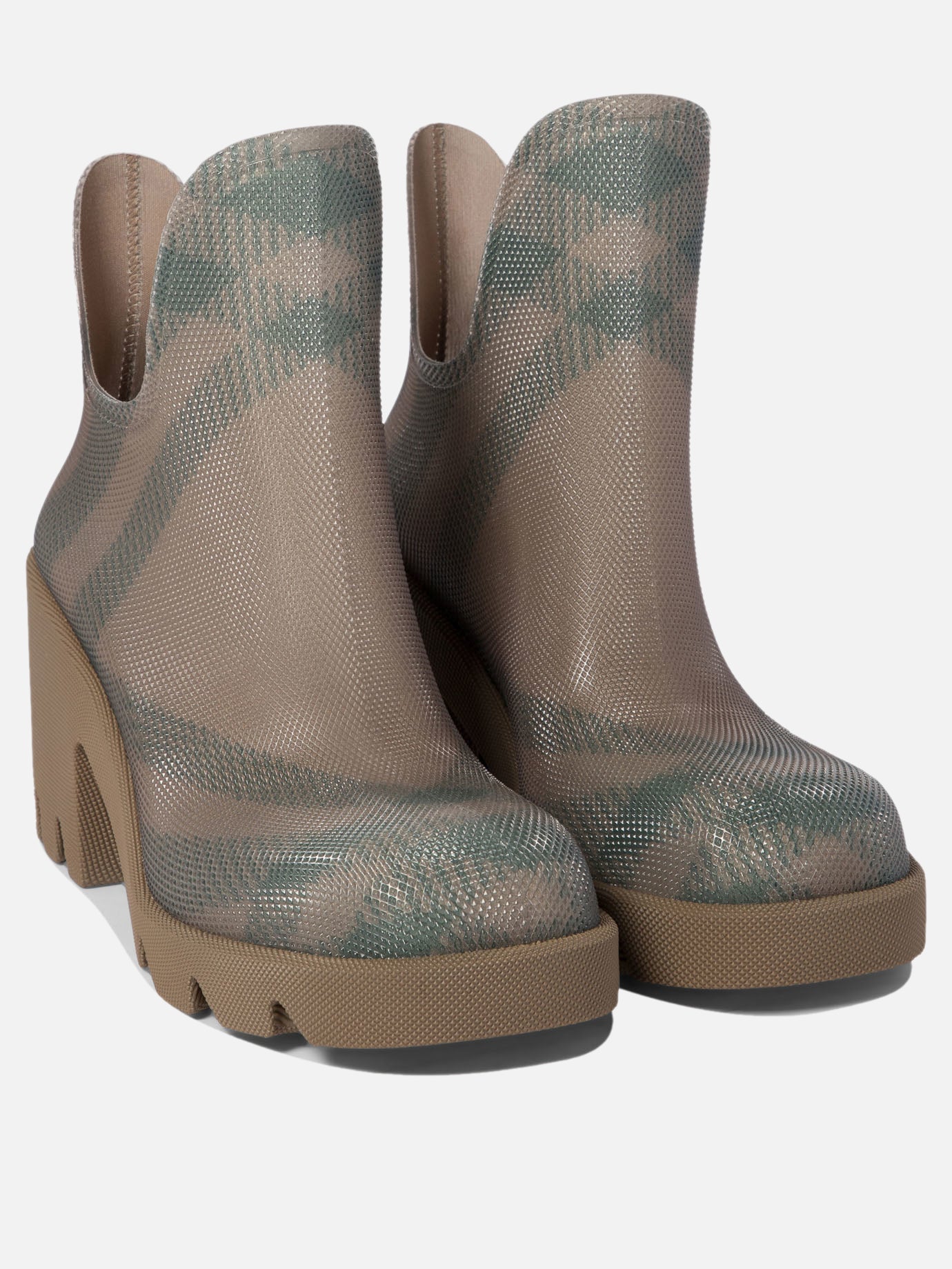 Burberry "Marsh Check" rain boots Beige