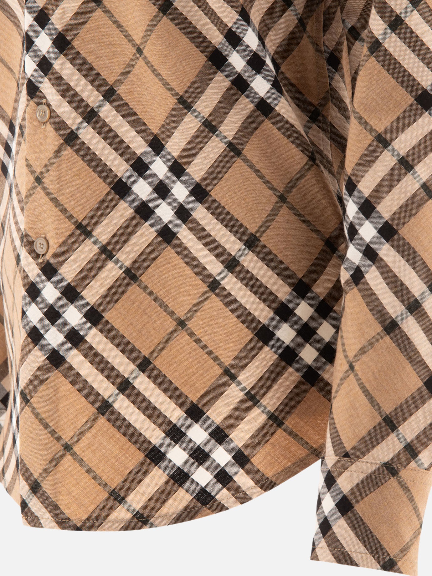 Burberry Wool blend shirt with Check motif Beige