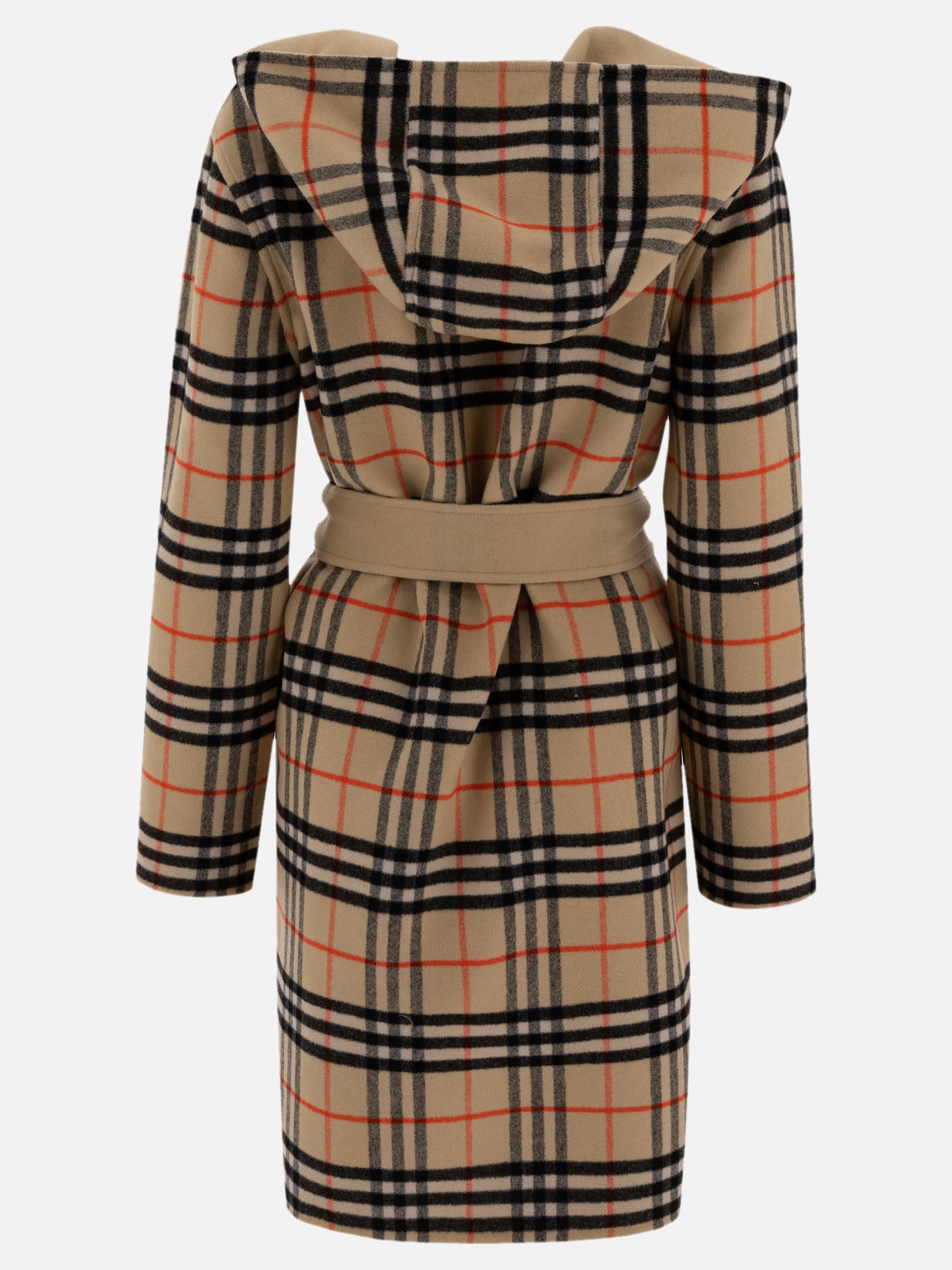 Burberry Reversible car coat in Check wool Beige