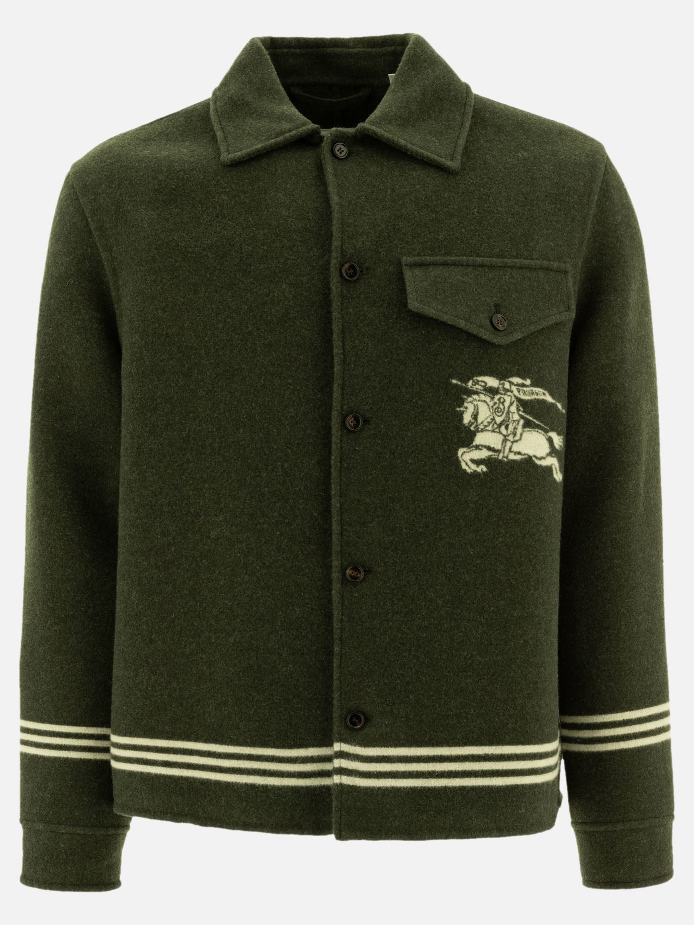 Burberry Wool overshirt with EKD Green