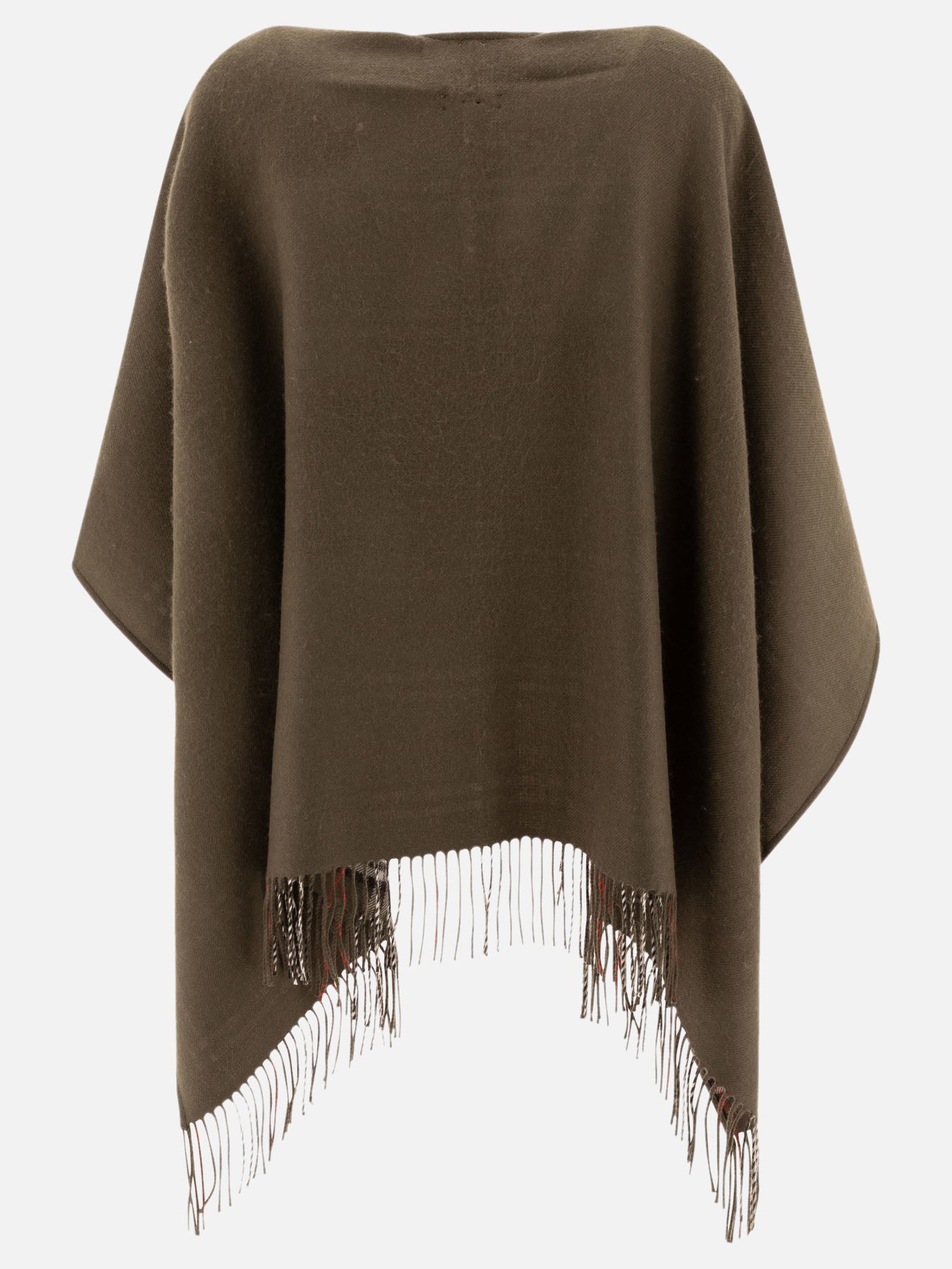 Burberry Reversible cape in Check wool Green