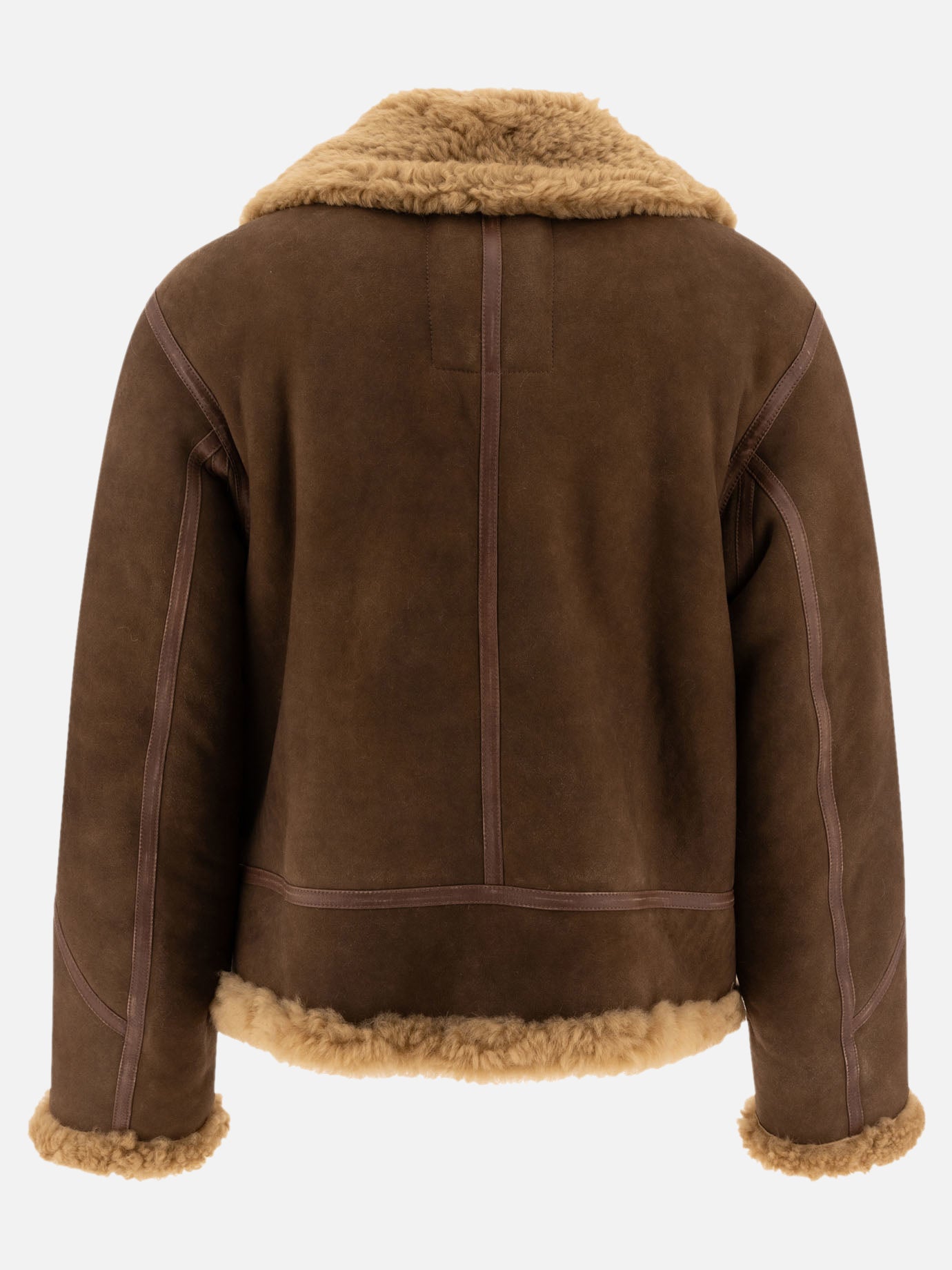 Burberry Shearling aviator jacket Brown