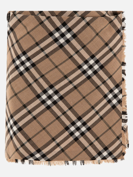 Burberry Check wool blend mini kilt Beige