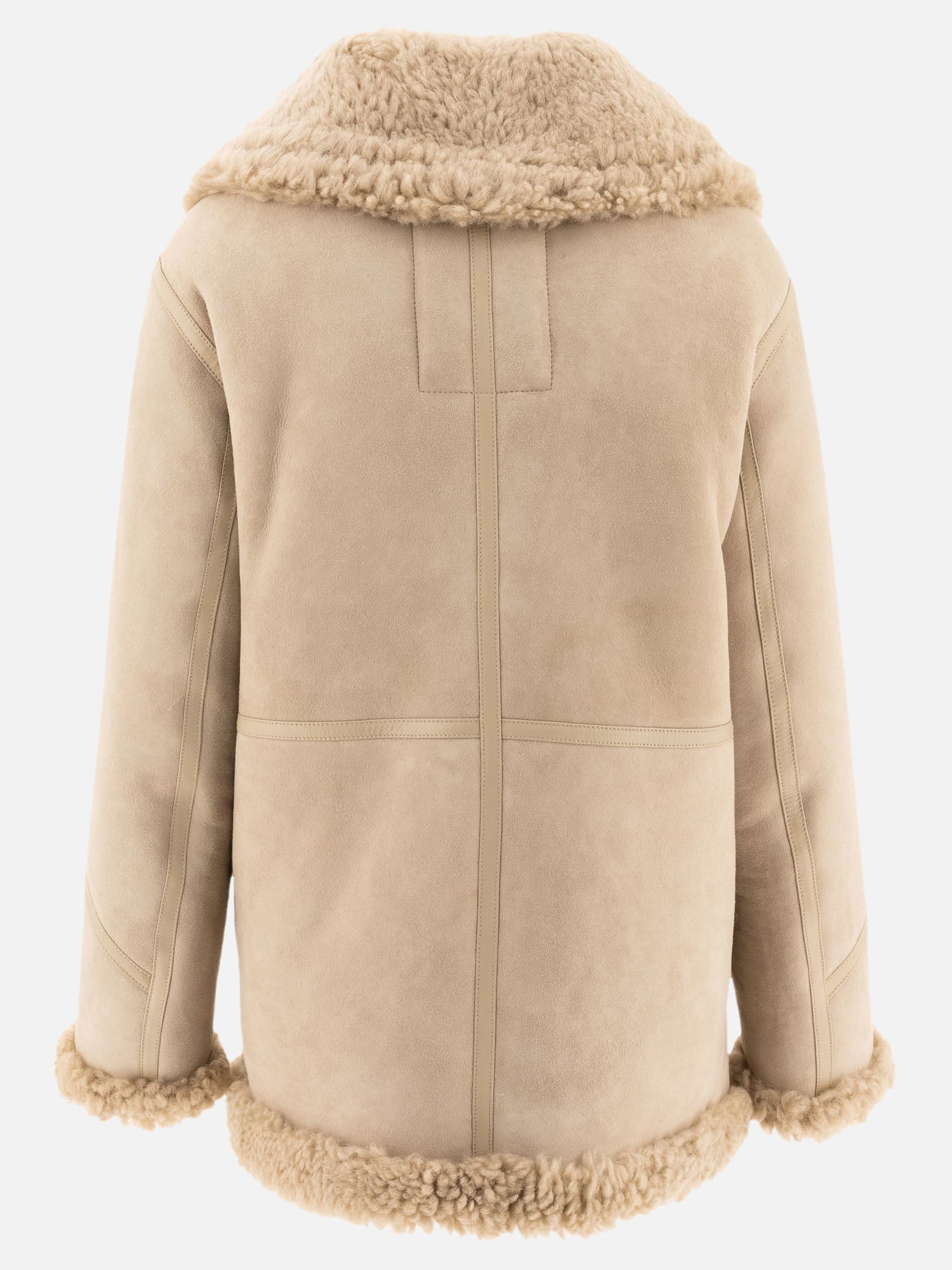 Shearling jackets Solid colour  Beige - Burberry Women | PDP | VIETTI Online Store | thumbnail_2