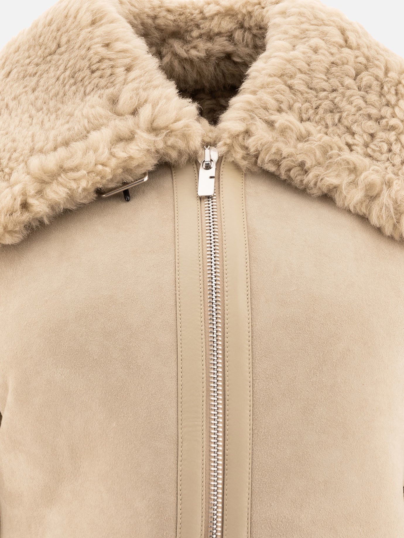 Shearling jackets Solid colour  Beige - Burberry Women | PDP | VIETTI Online Store | thumbnail_3